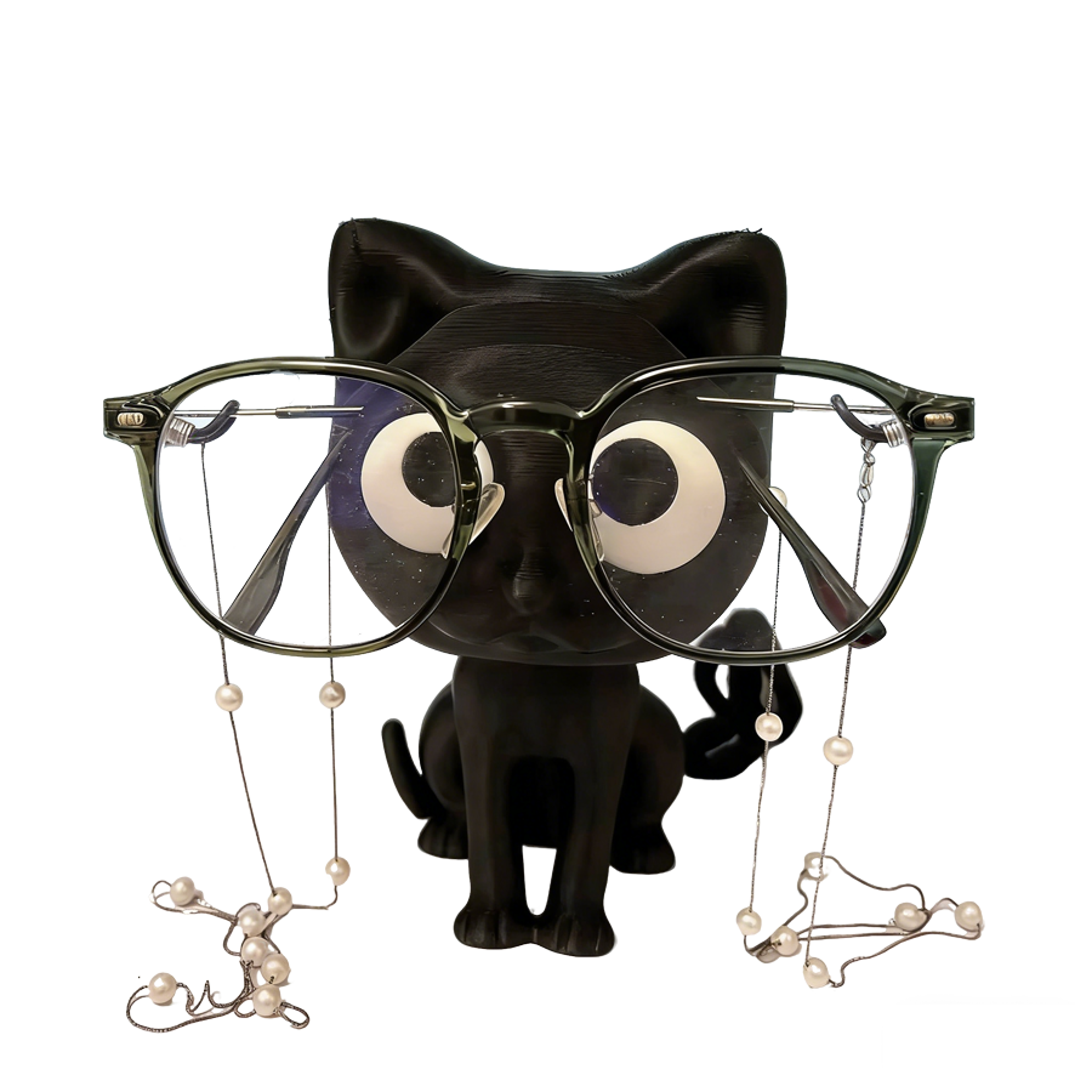 Printed Cat Eyeglass Holder Cute Glasses Stand And Cat Lover Gift 0