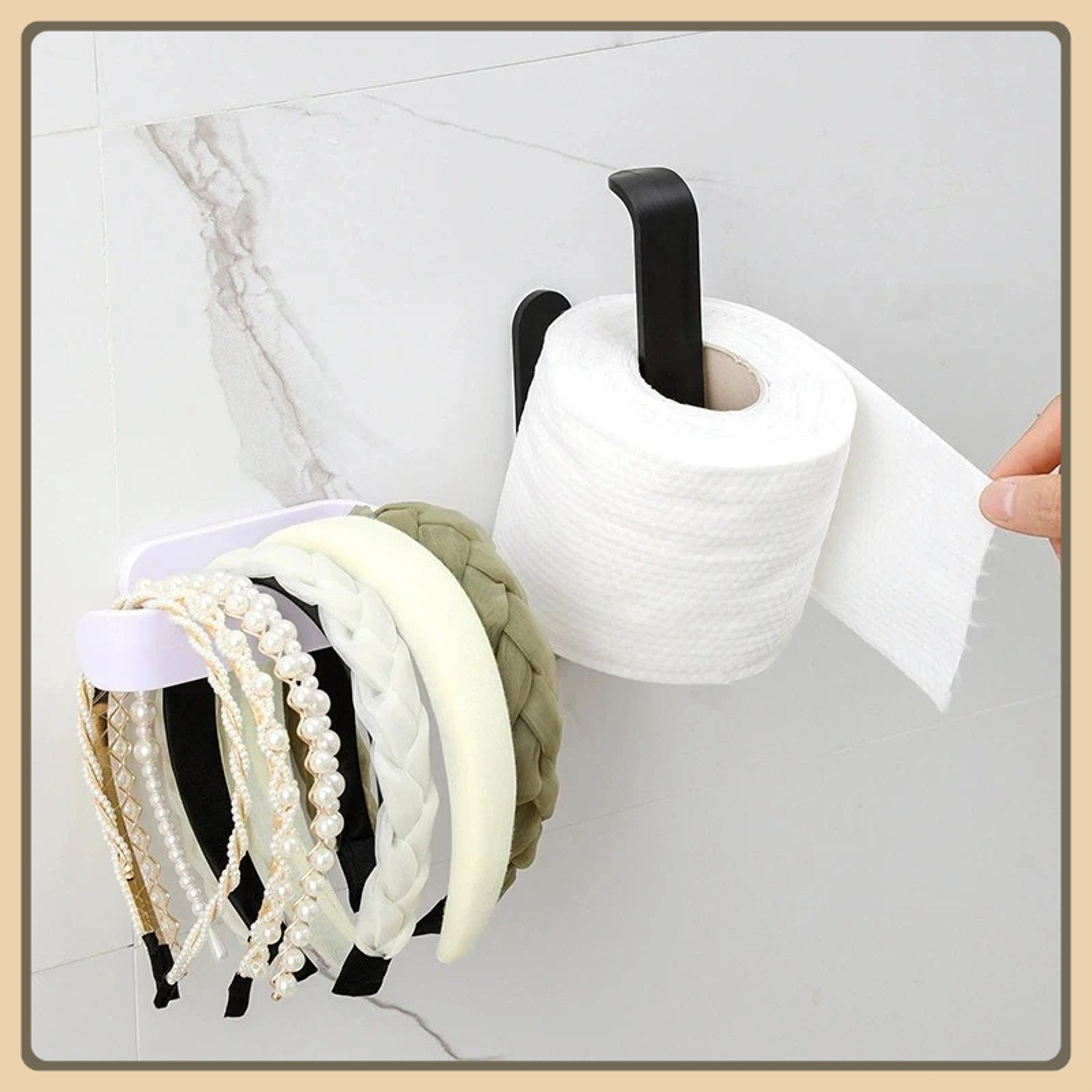 Space Saving Bathroom Towel Rack With Wall Mounted Shelf And Hanging Storage 1