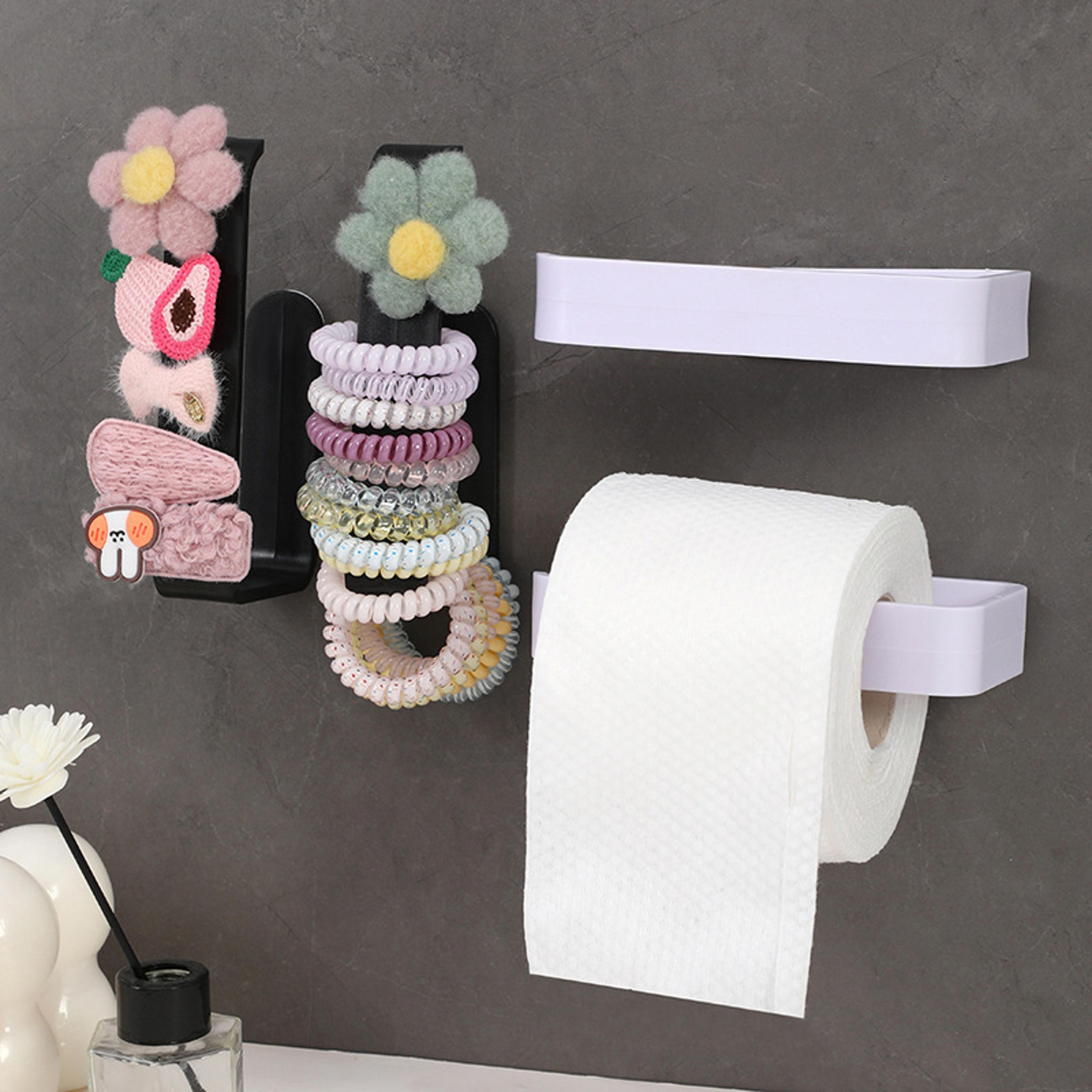 Space Saving Bathroom Towel Rack With Wall Mounted Shelf And Hanging Storage 4