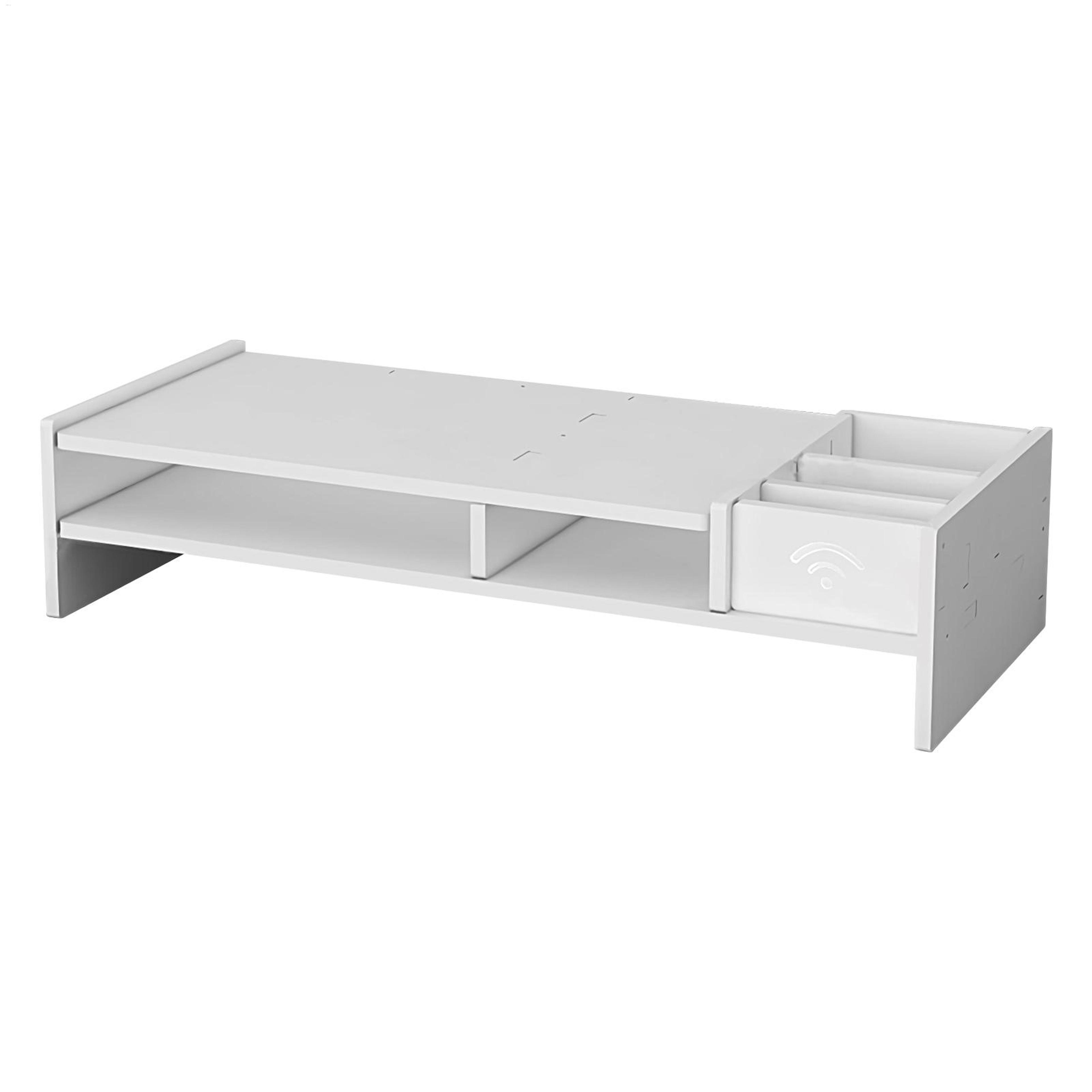 tier monitor stand riser with desk organizer storage for office and gaming