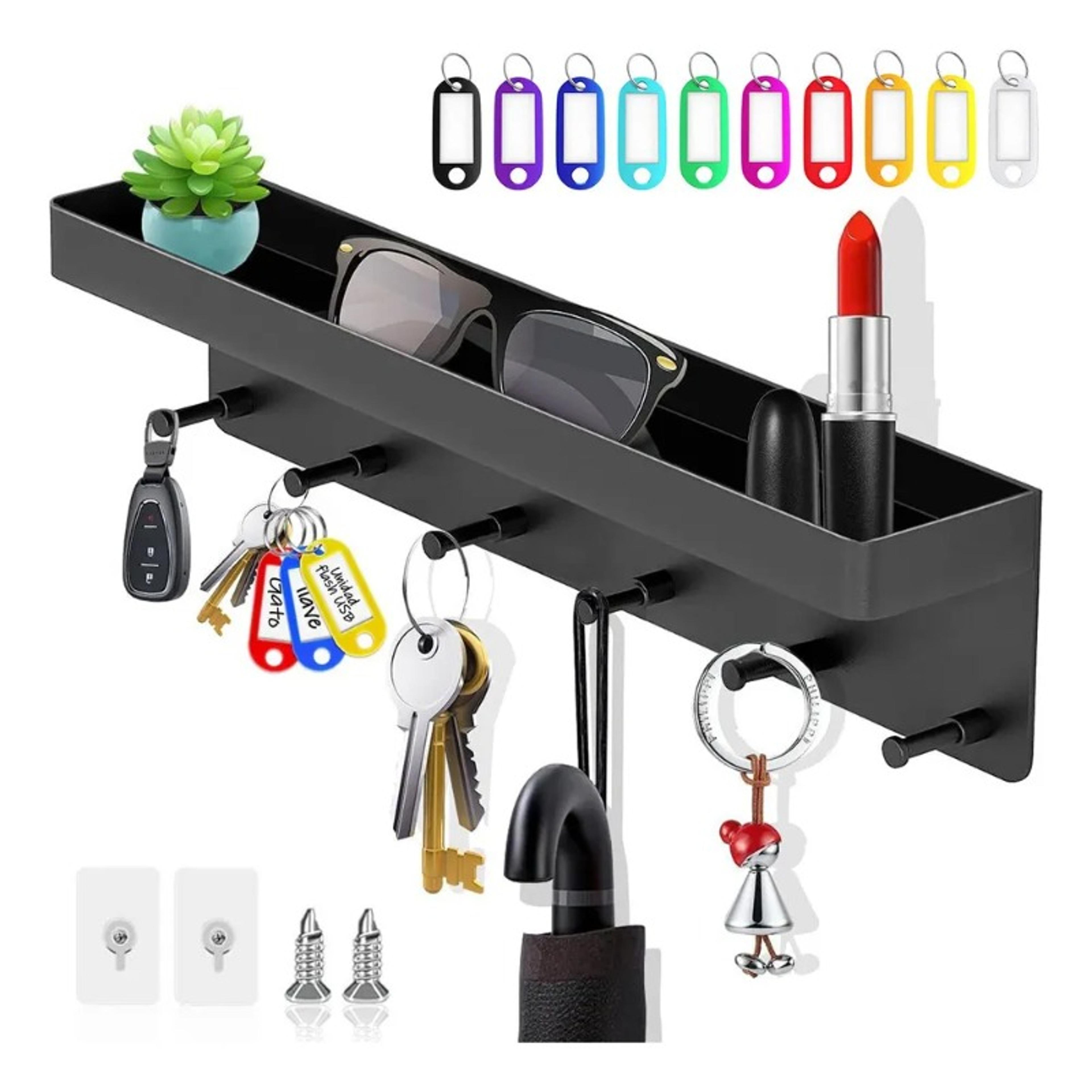 Hook Wall Mounted Key Holder With Mail Organizer And Entryway Storage Shelf 2