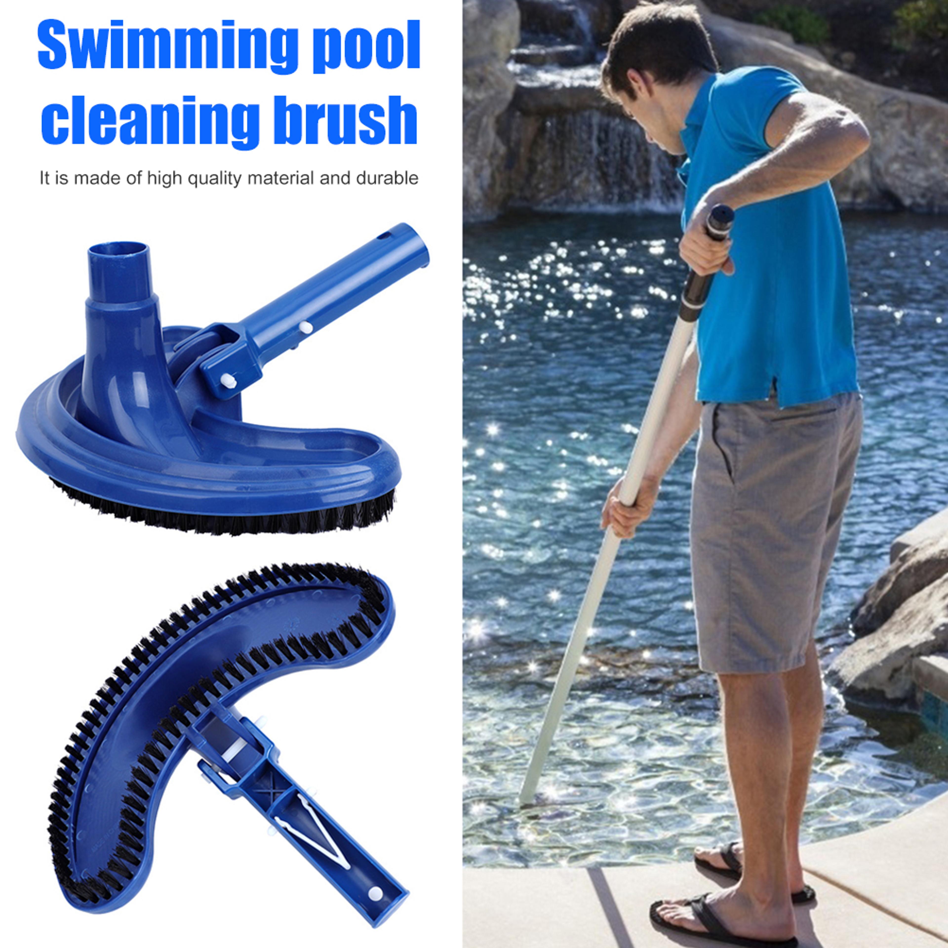 Crescent Pool Vacuum Head With Bristle Pool Cleaning Brush 4