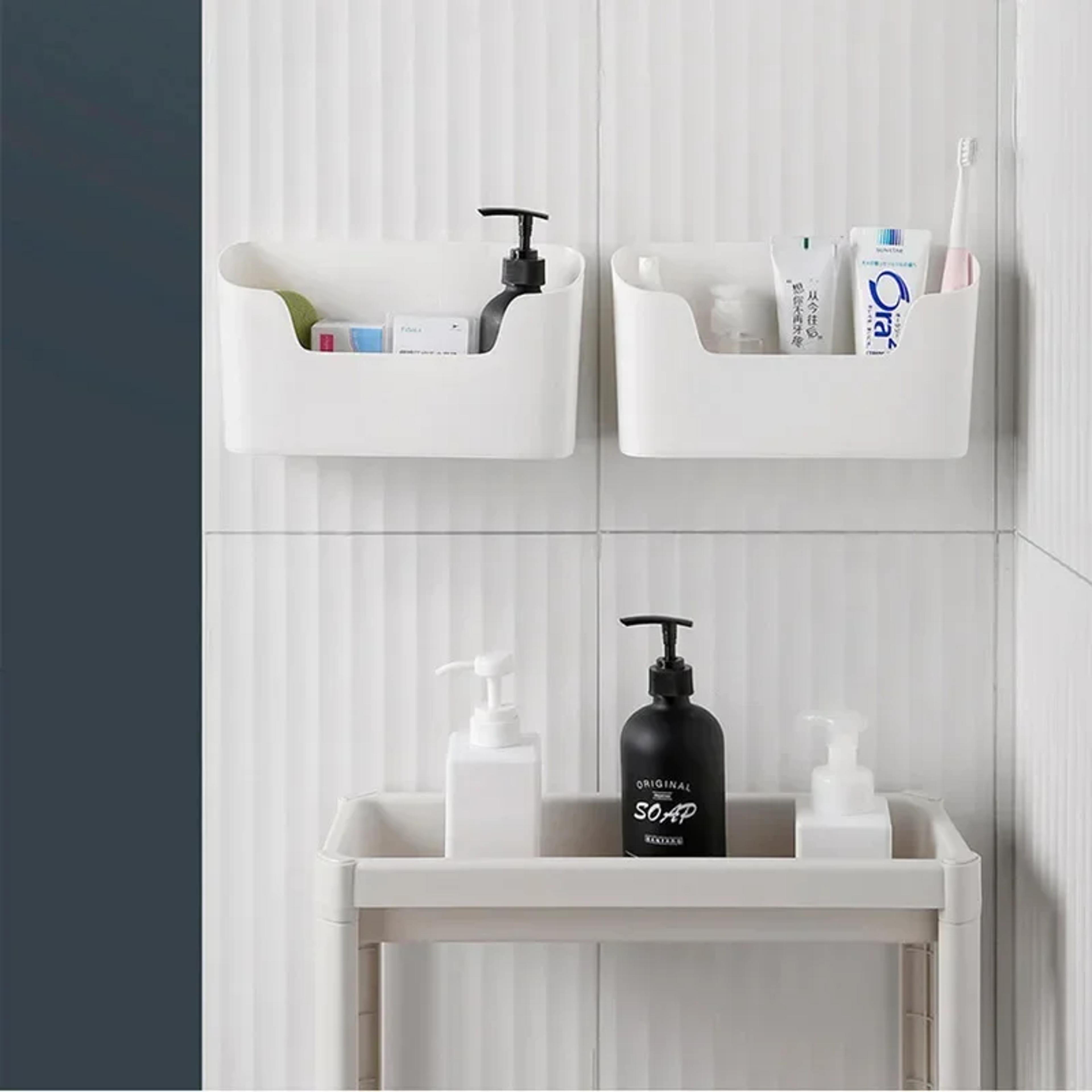 Product Name Space Saving Under Sink Organizer Wall Mounted Adhesive Storage Rack 2