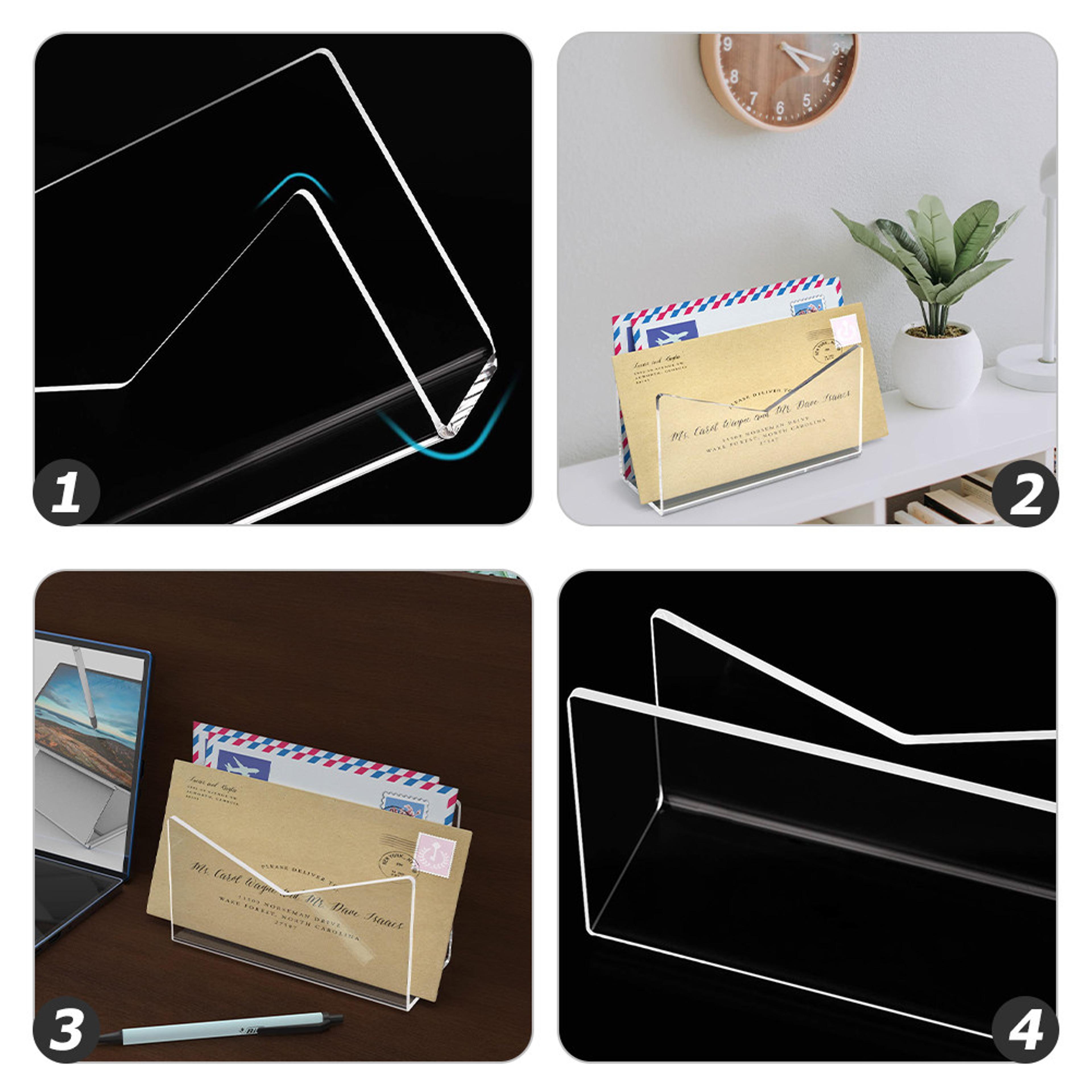Clear Acrylic Mail Holder And Desktop File Organizer 4