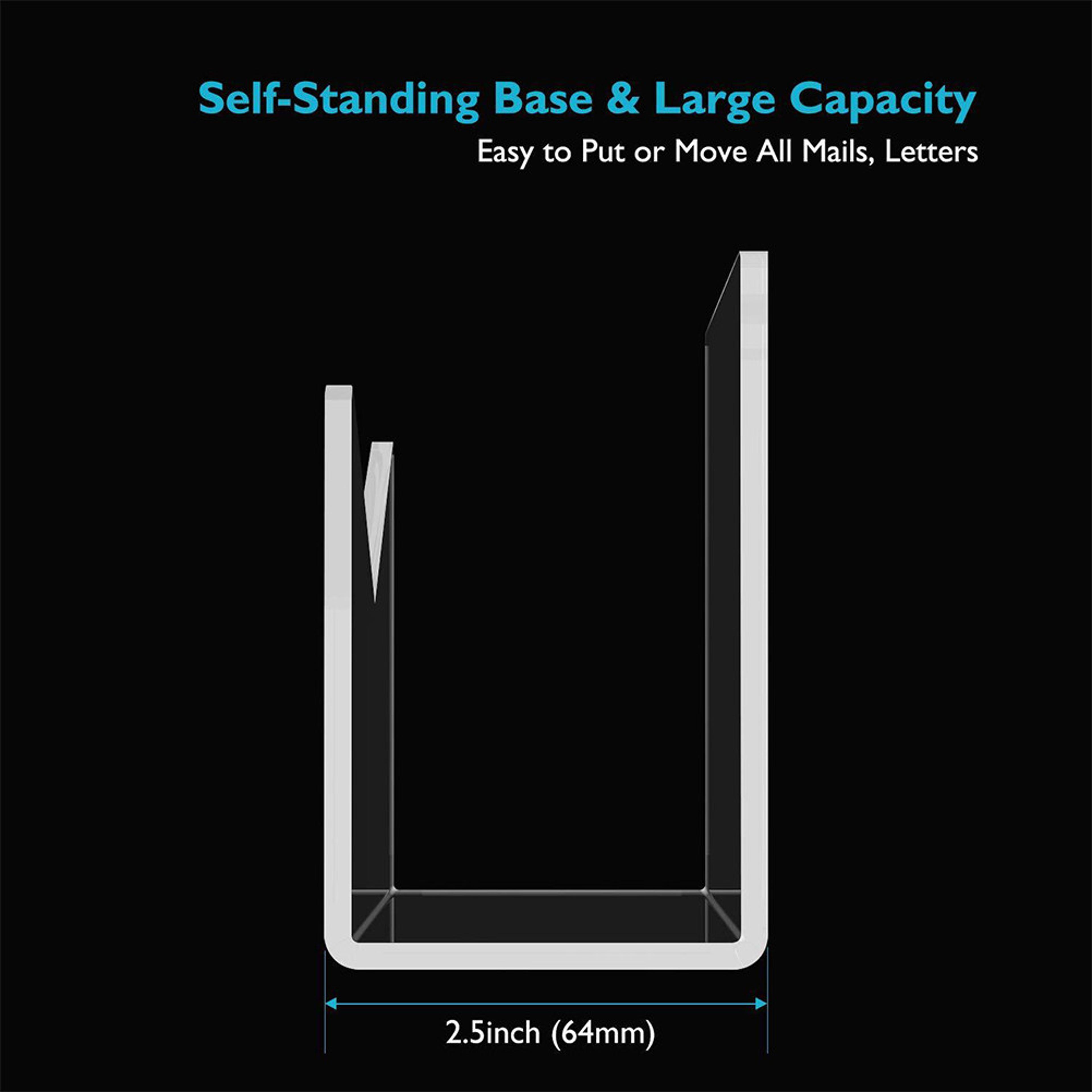 Clear Acrylic Mail Holder And Desktop File Organizer 5