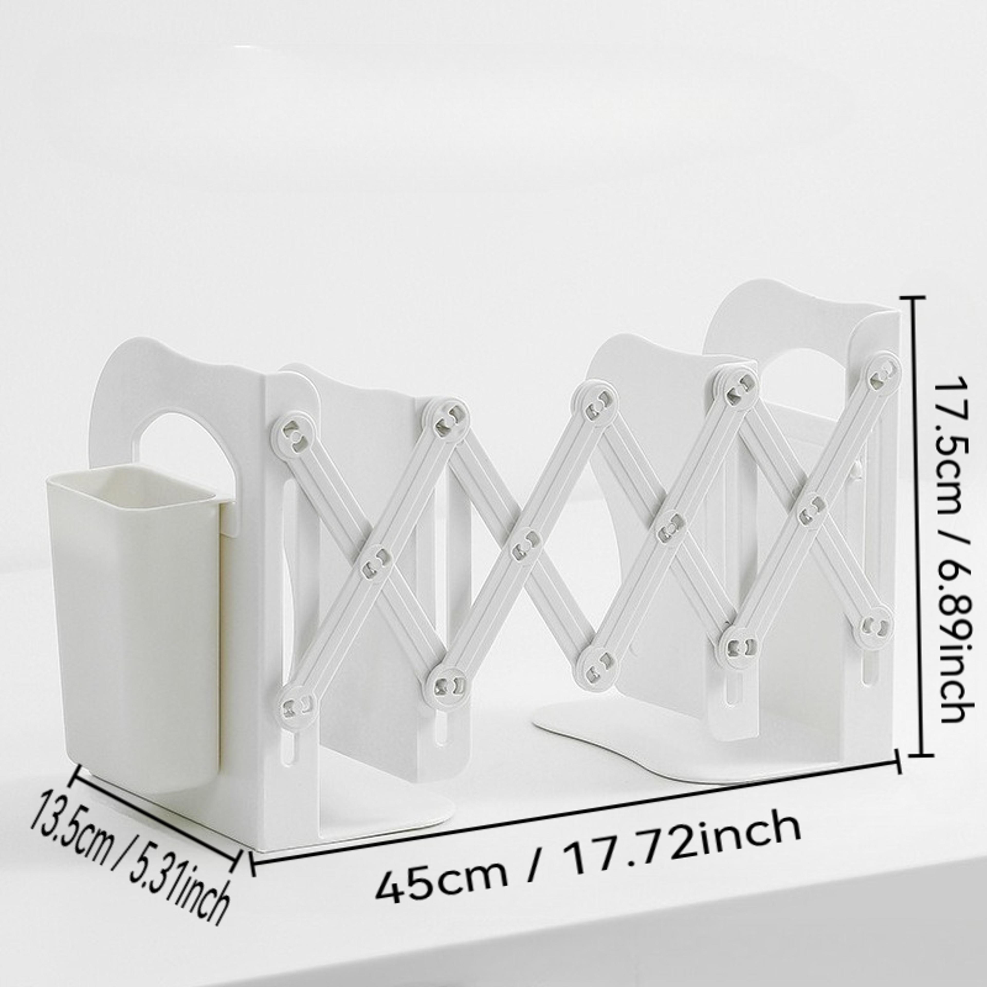 Adjustable Bookends Expandable Desktop Book Organizer And Book Stand 4