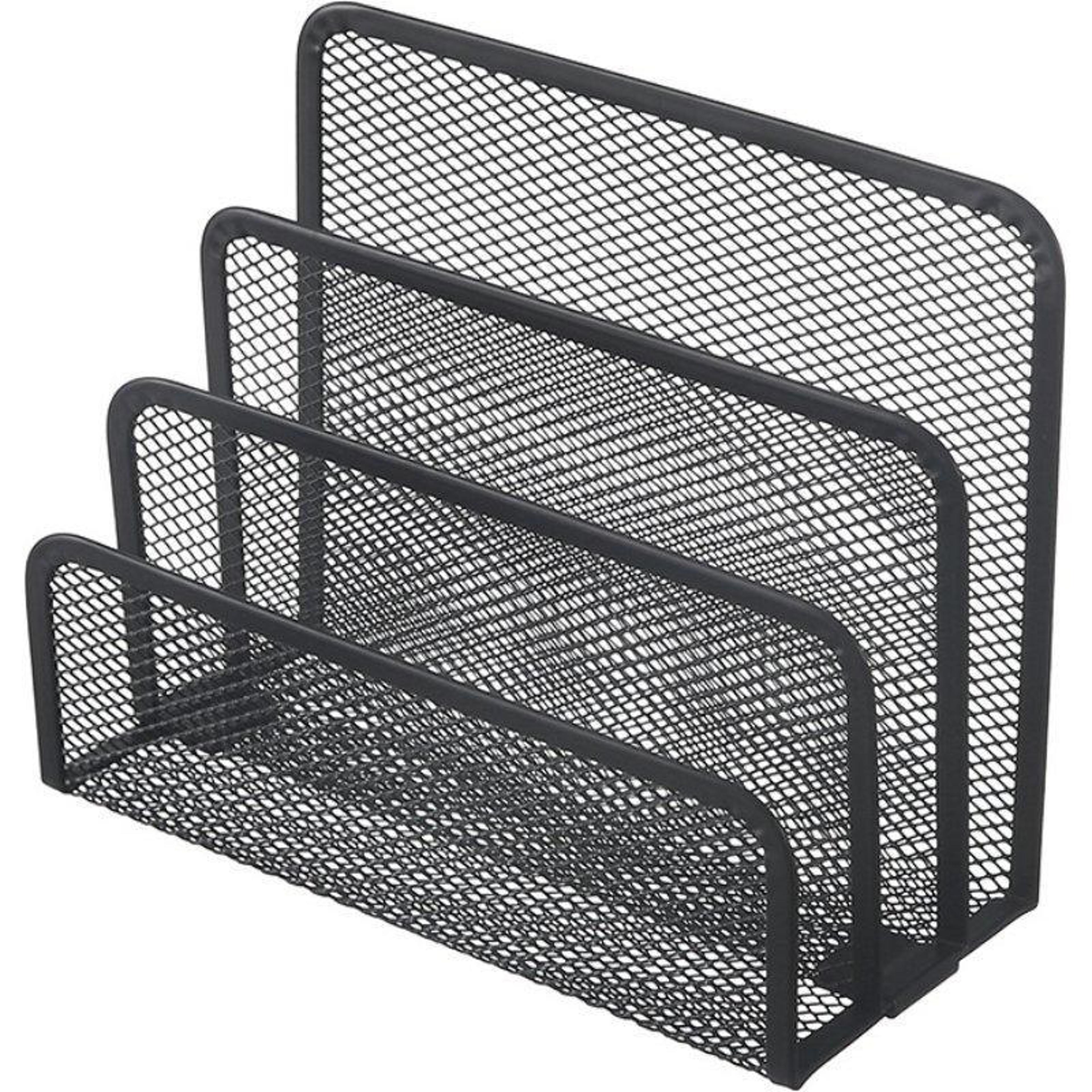 minimalist metal desktop organizer rack for books magazines and files