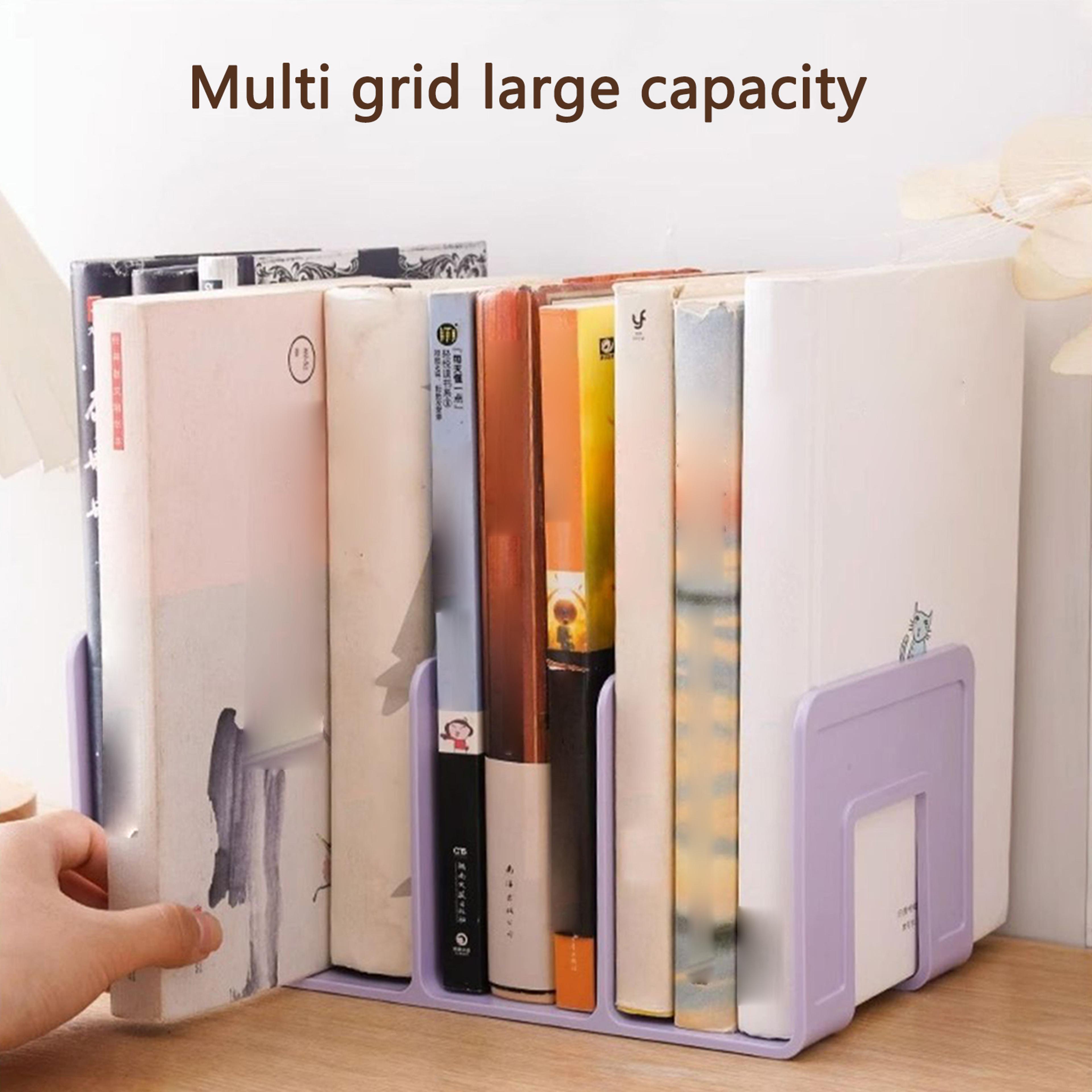 Space Saving Desk File Organizer Plastic File Sorter For Books Papers And Folders 2