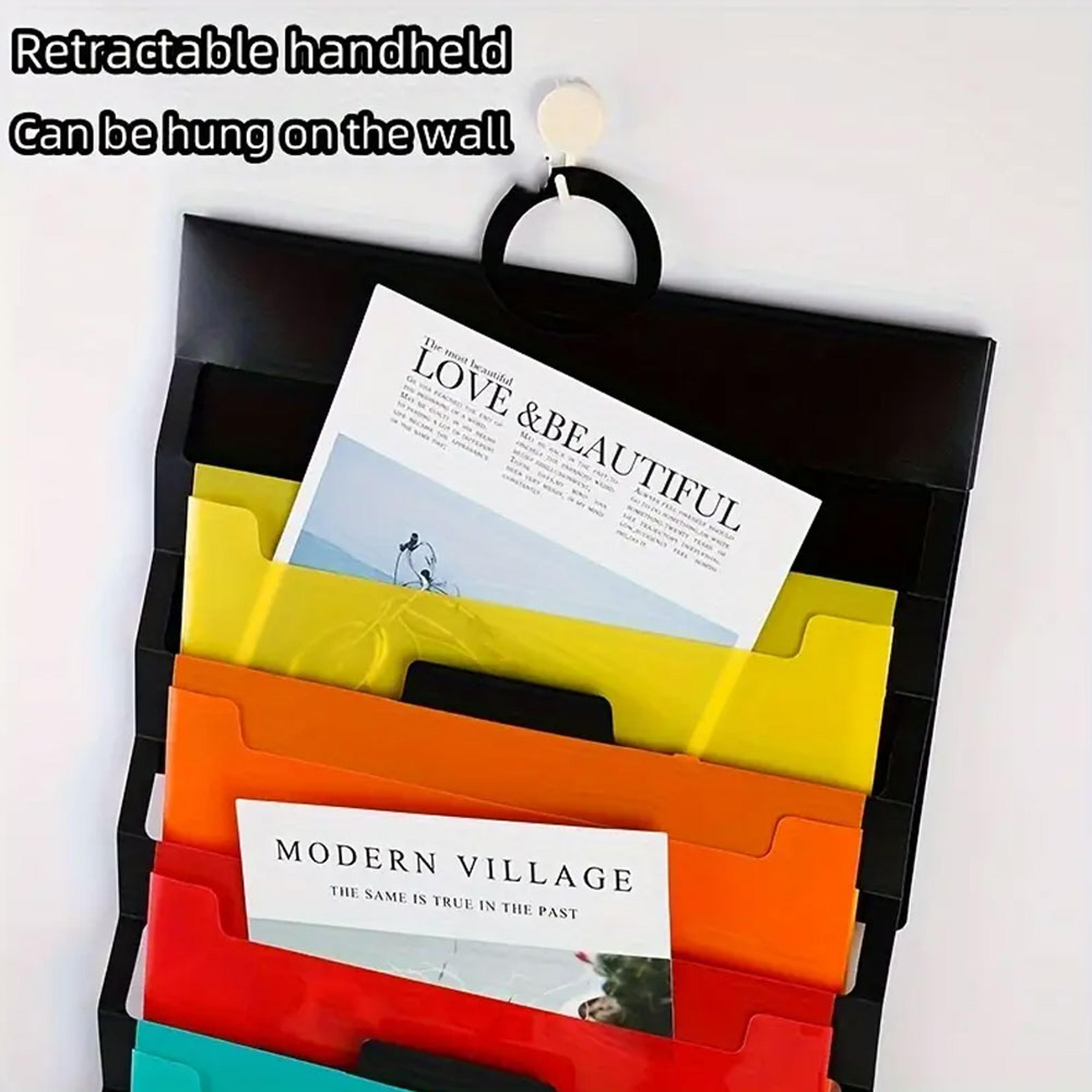 Pocket Hanging File Organizer Wall Mounted Document Organizer For Home Office And Classroom 4