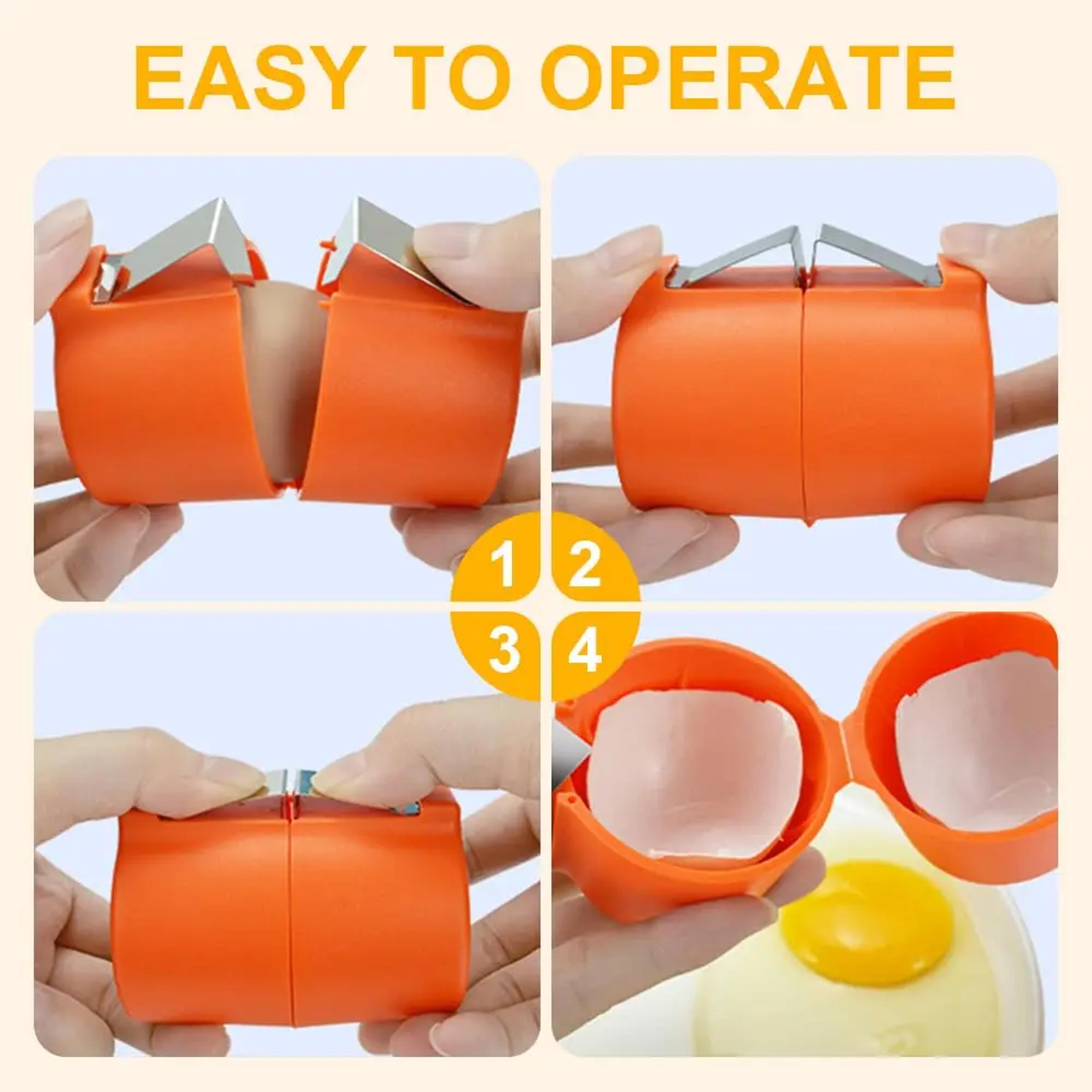 Easy Egg Shell Opener Handheld Egg Cracker And Egg Separator Tool 3