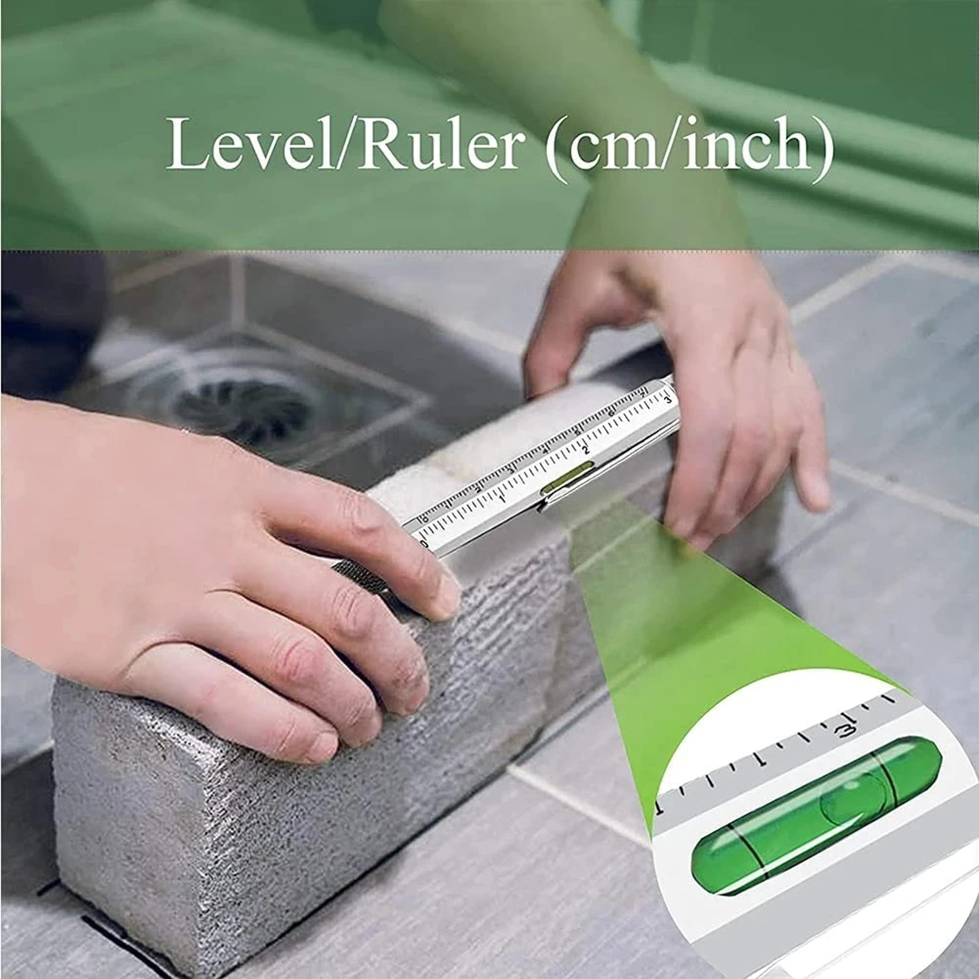 Multifunction Tool Pen With Touch Screen Stylus Screwdriver Ruler And Level 4