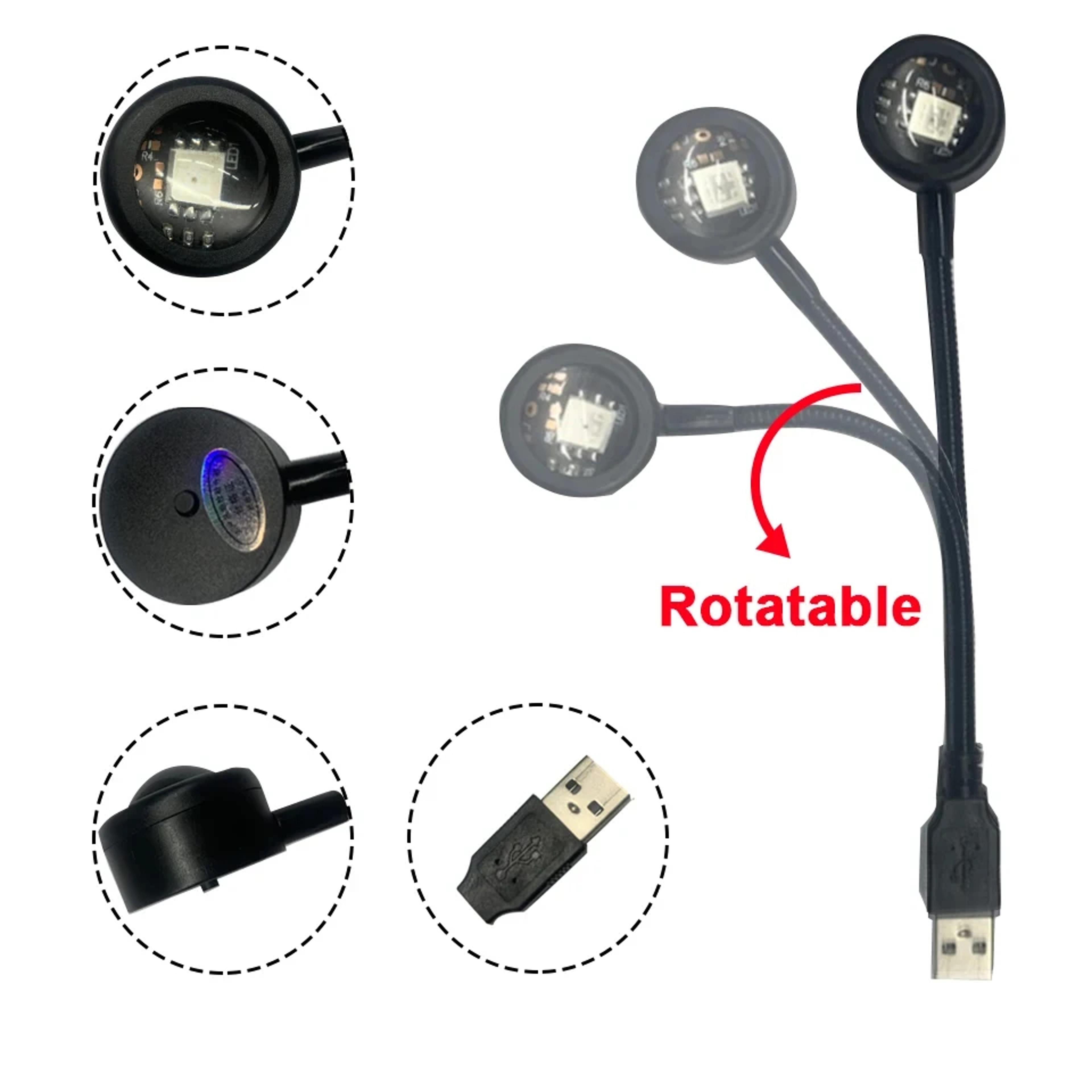 USB LED Sunset Projector Lamp For Bedroom Mood Lighting And Photography 5