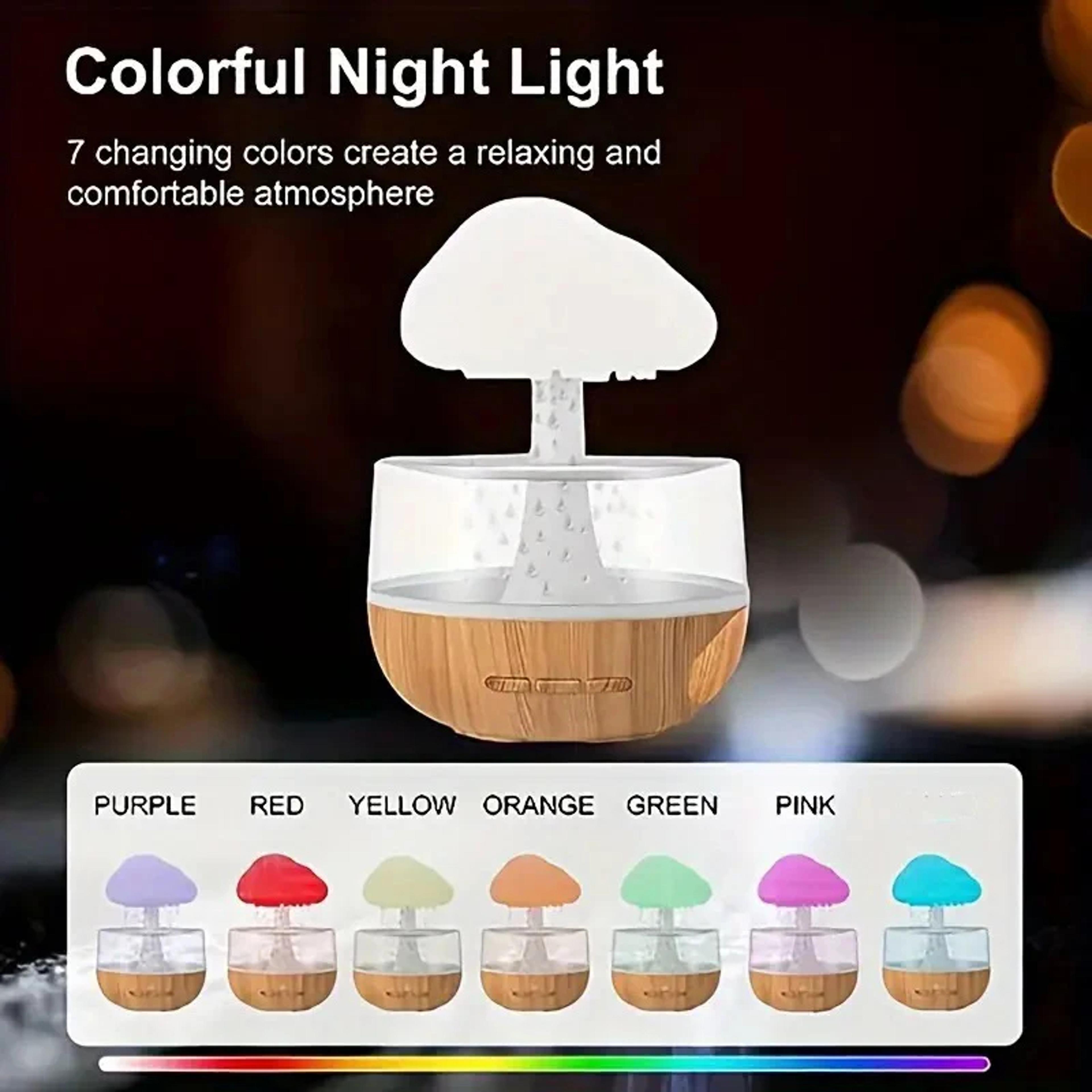 Rain Cloud Humidifier With Essential Oil Diffuser And Colorful Night Light 6