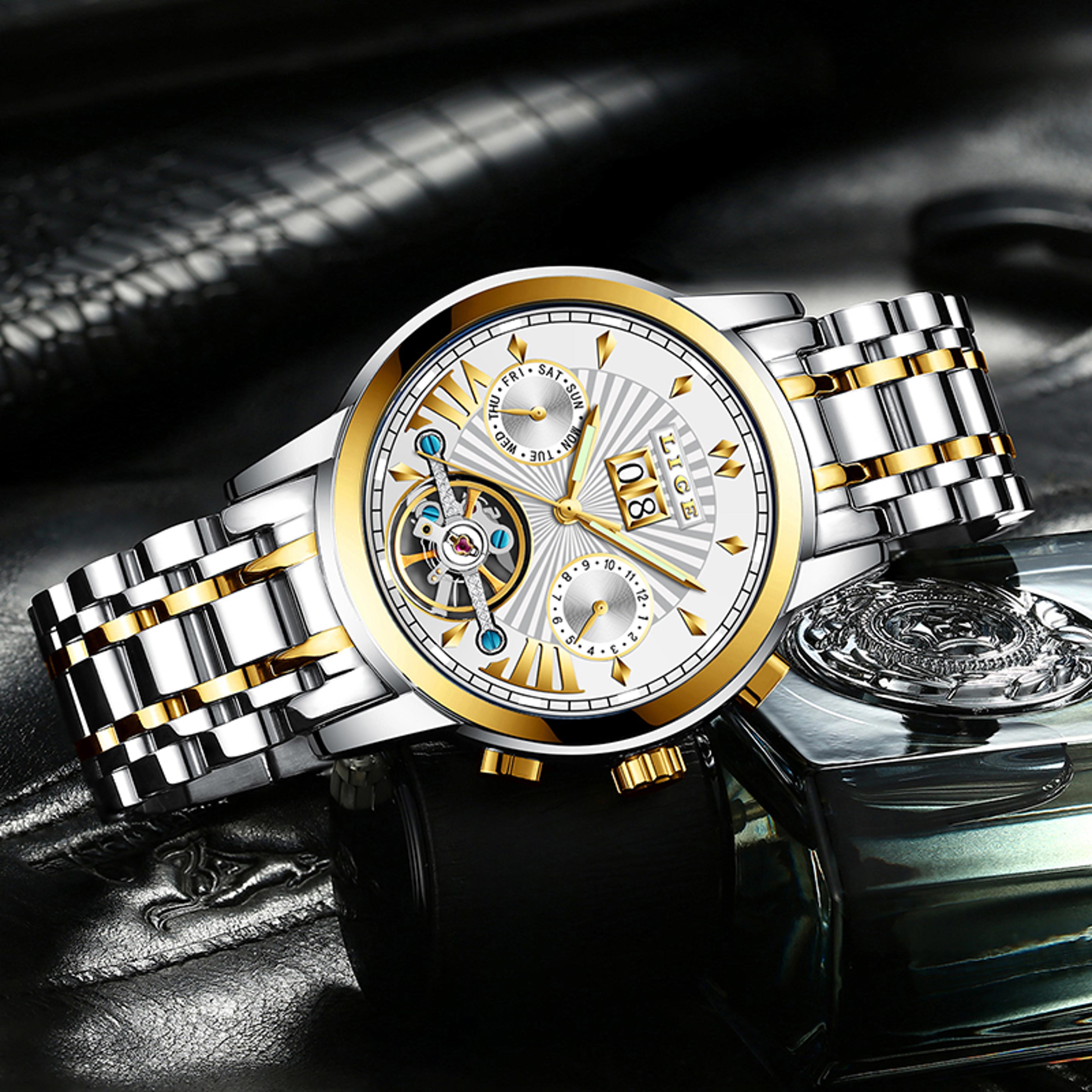 Luxury Automatic Mechanical Tourbillon Waterproof Watch For Men 3