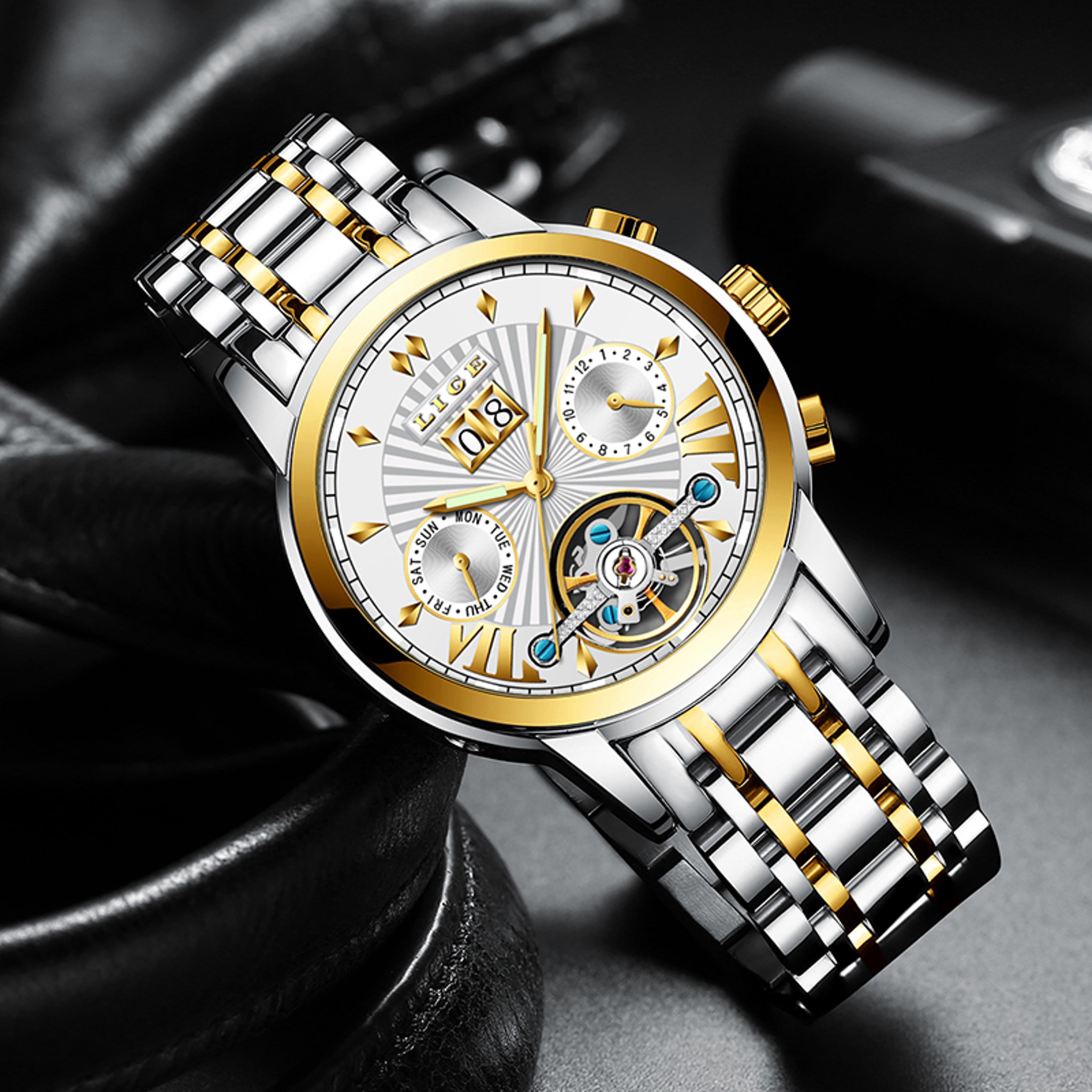 Luxury Automatic Mechanical Tourbillon Waterproof Watch For Men 2