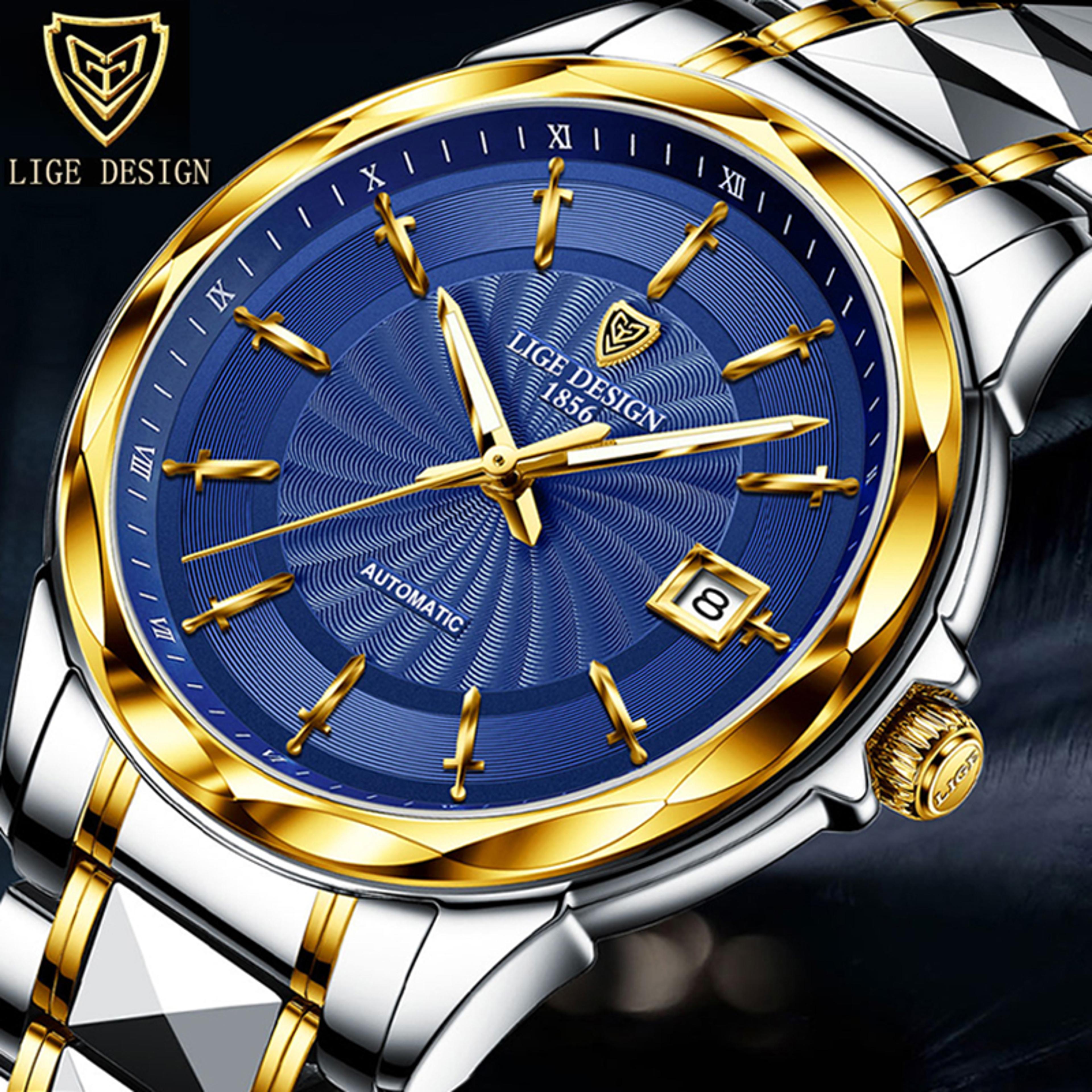 luxury automatic mechanical watch for men with sapphire crystal waterproof business design