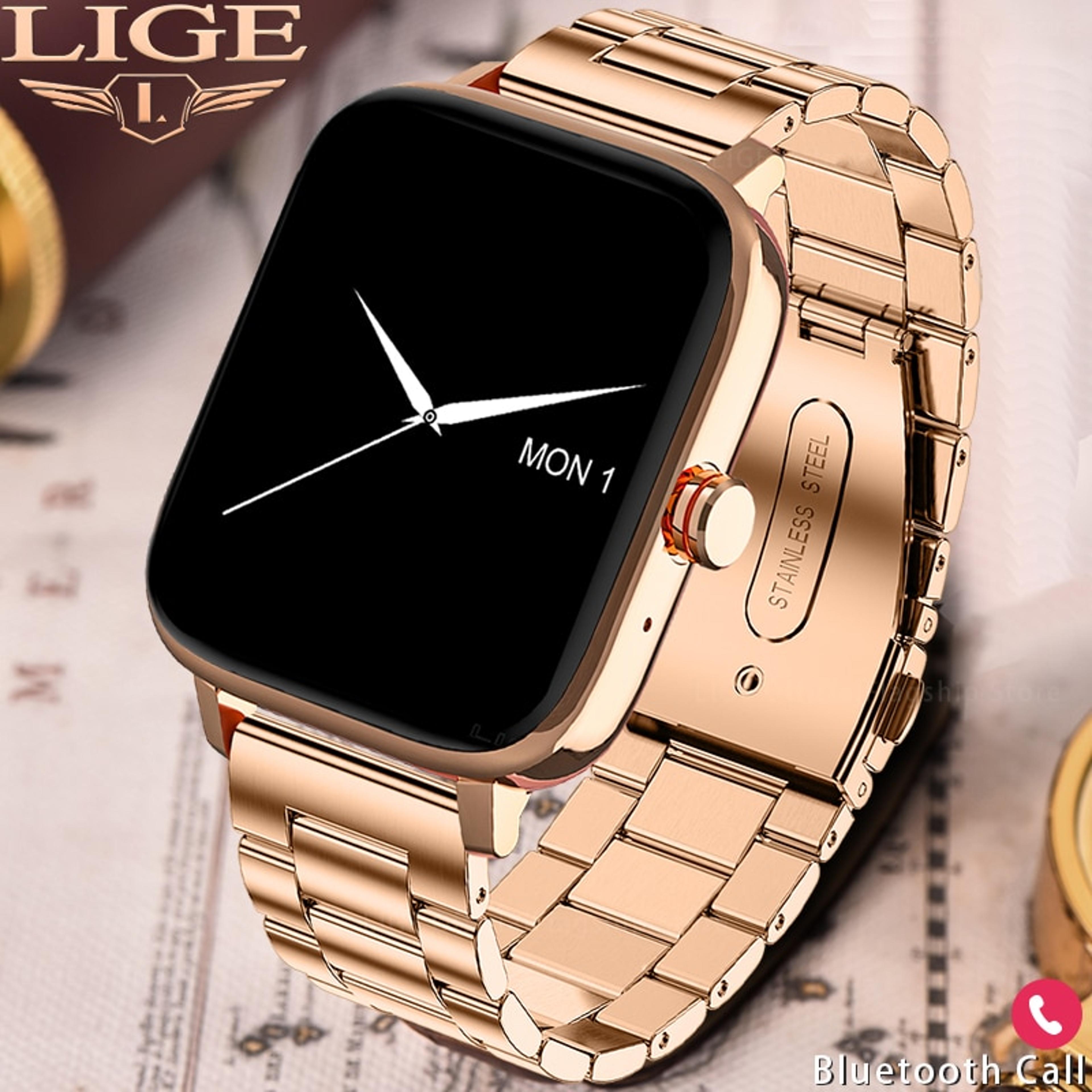 full touch bluetooth smartwatch with custom dial fitness tracking for android and ios