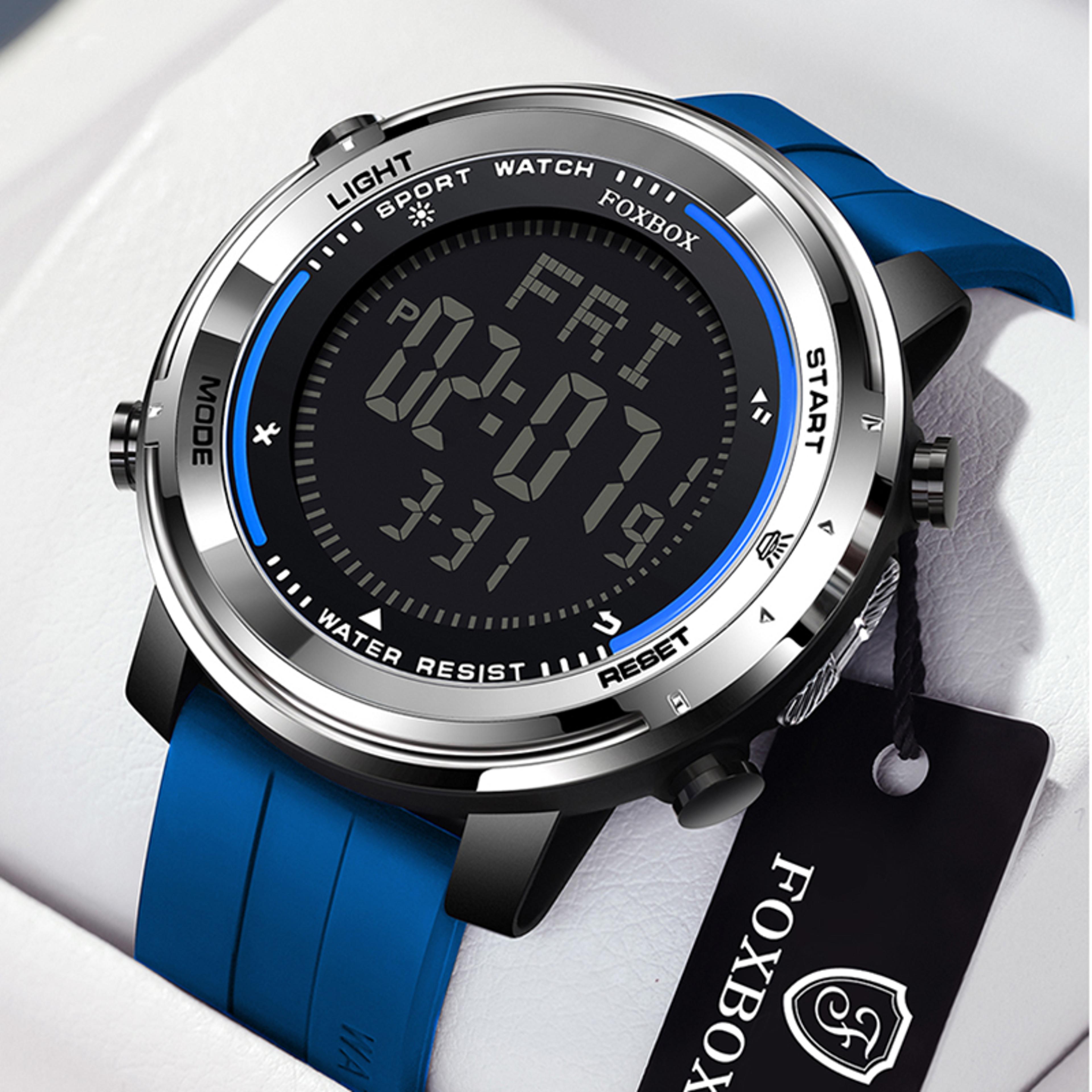mens digital sports watch waterproof luminous military quartz wrist watch
