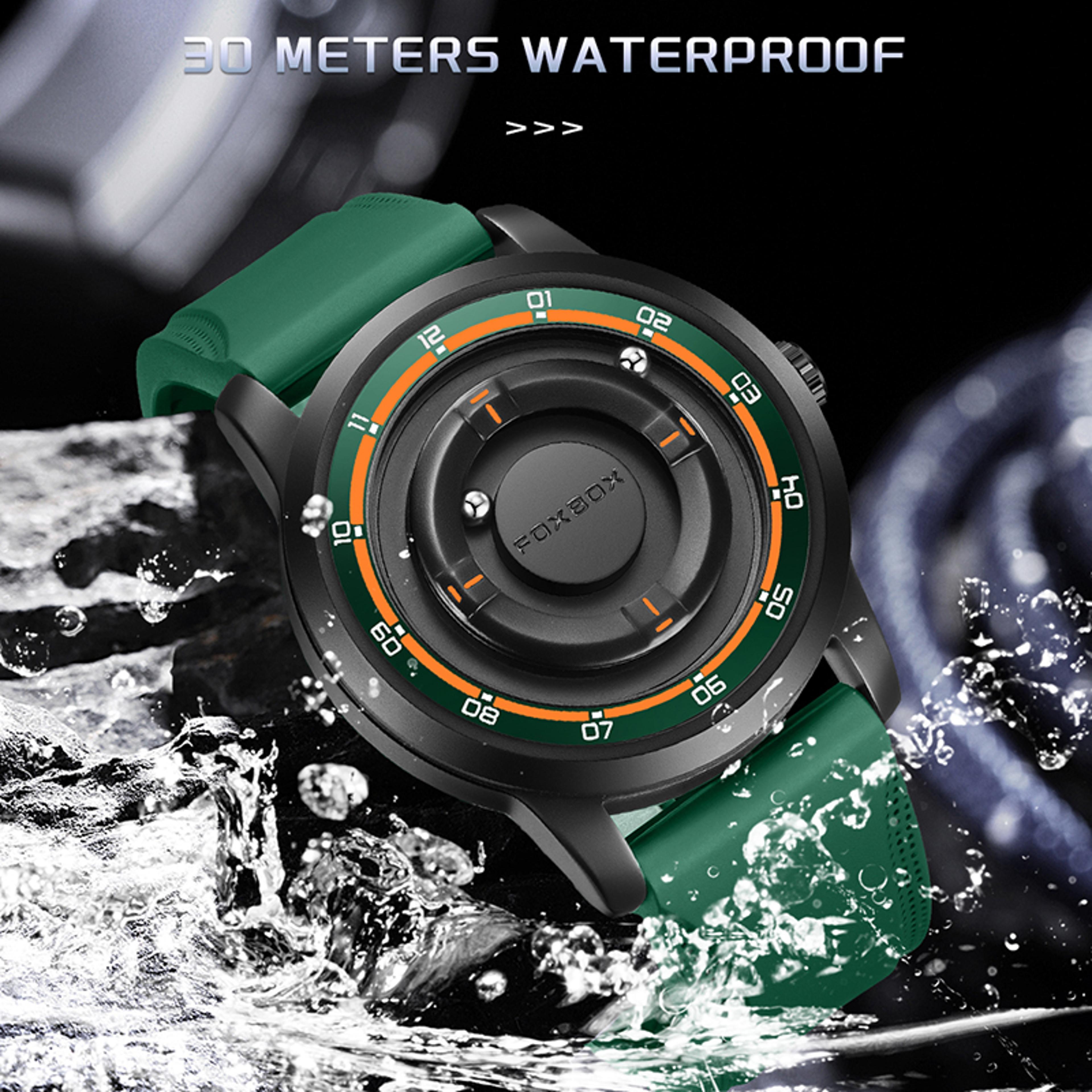 Magnetic Force Quartz Watch For Men Waterproof Scrolling Pointer Wristwatch 2