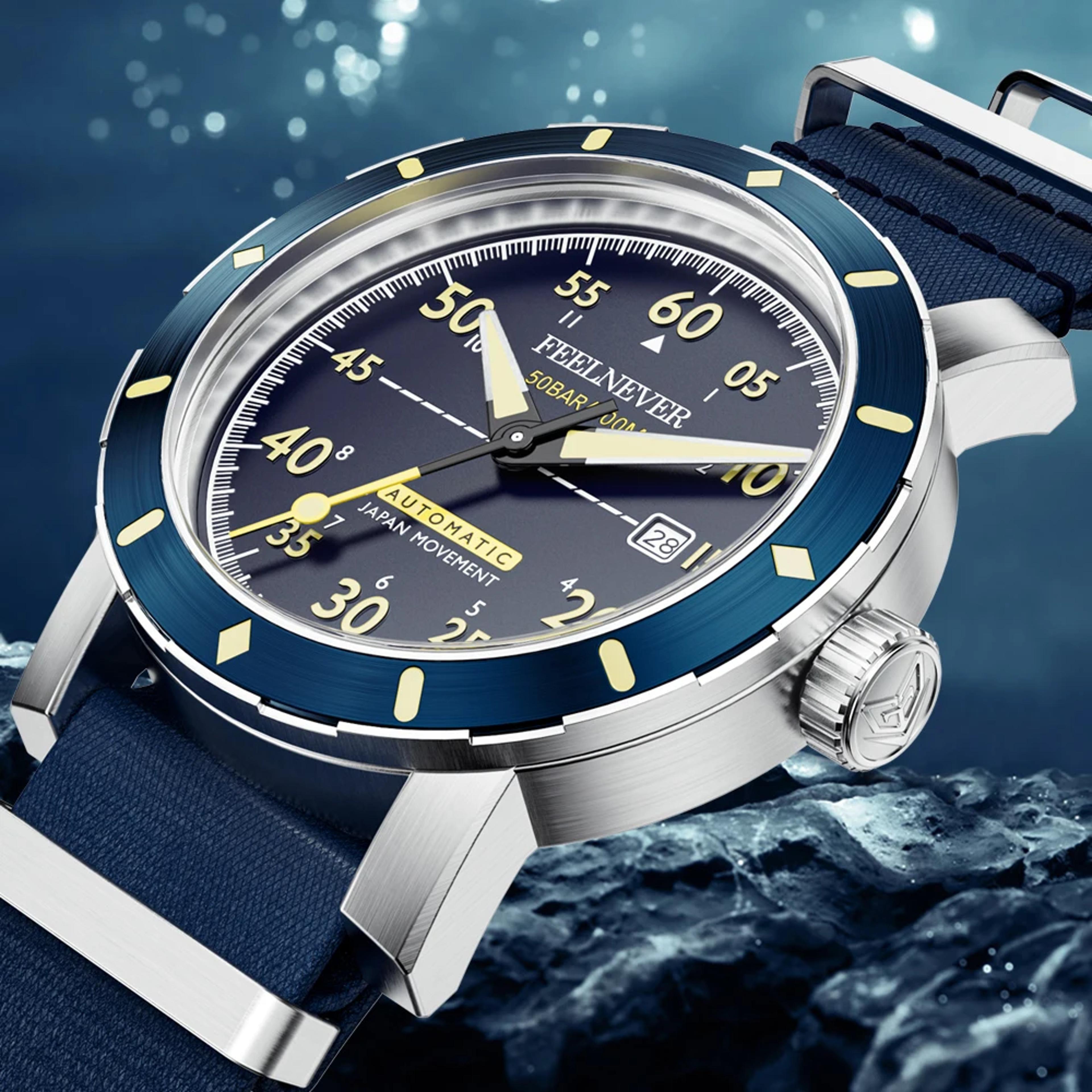 Waterproof Automatic Dive Watch For Men With Sapphire Crystal 0
