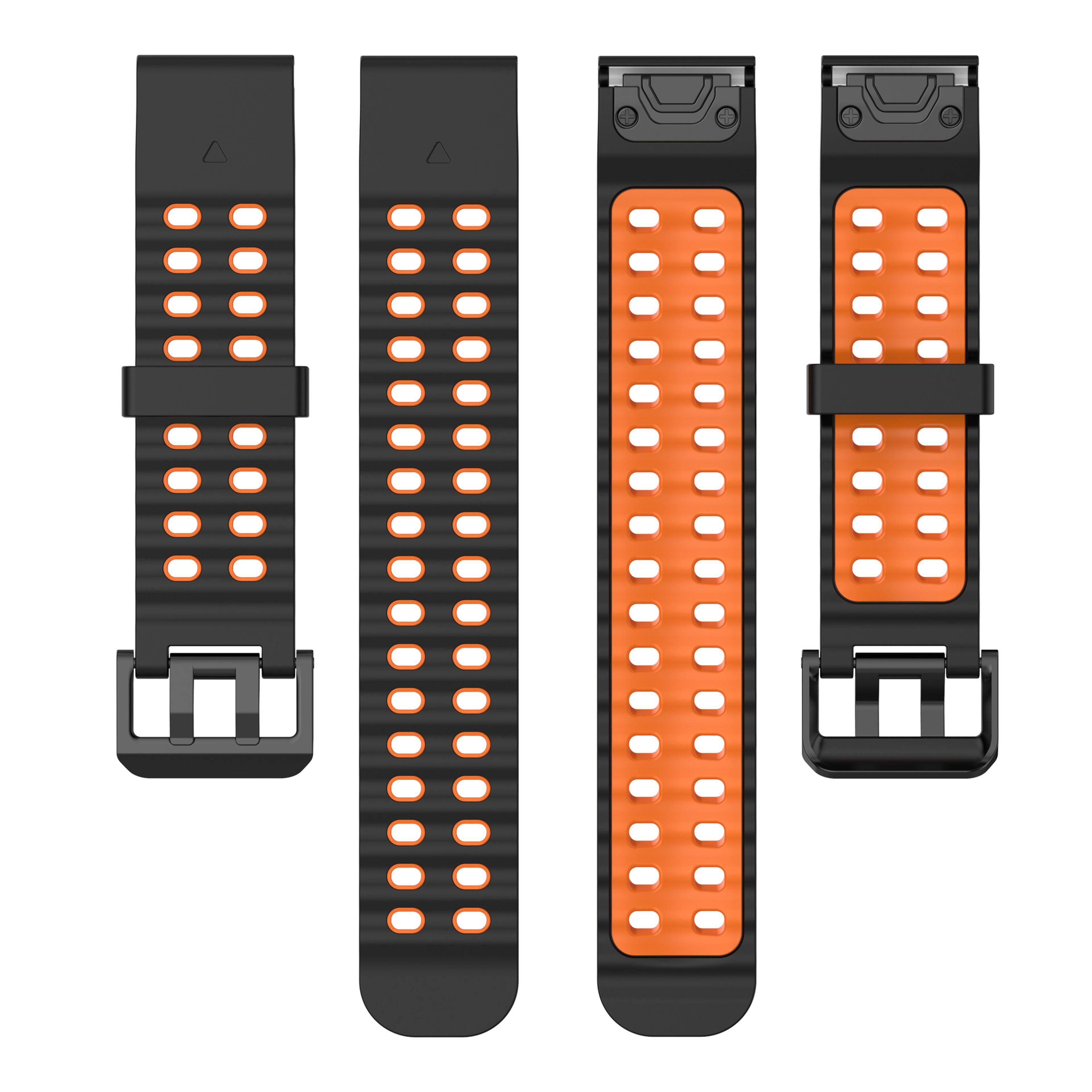 Garmin Fenix 8 Silicone Strap Quick Release Breathable Dual Color Watch Band 3