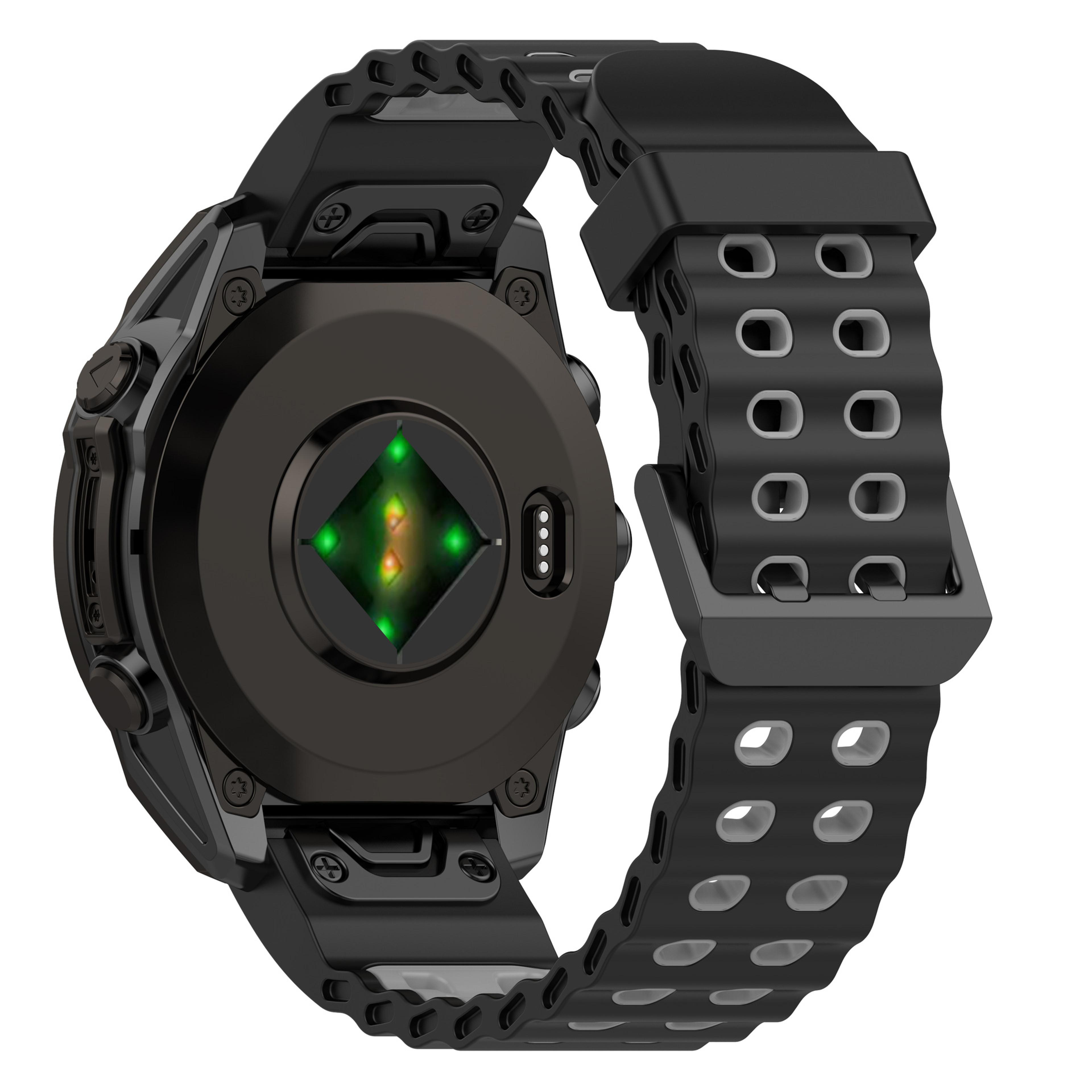 Garmin Fenix 8 Silicone Strap Quick Release Breathable Dual Color Watch Band 5