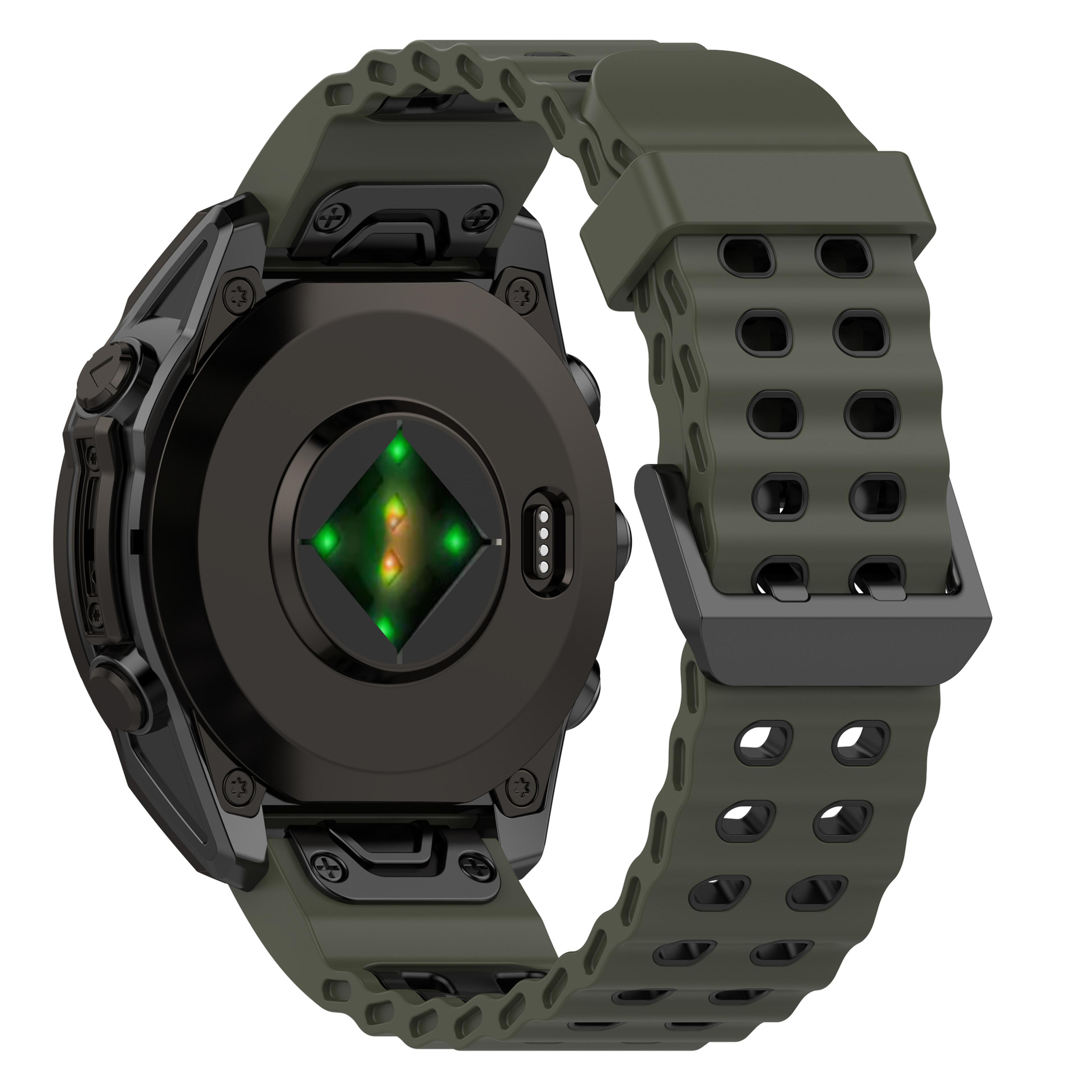 Garmin Fenix 8 Silicone Strap Quick Release Breathable Dual Color Watch Band 8