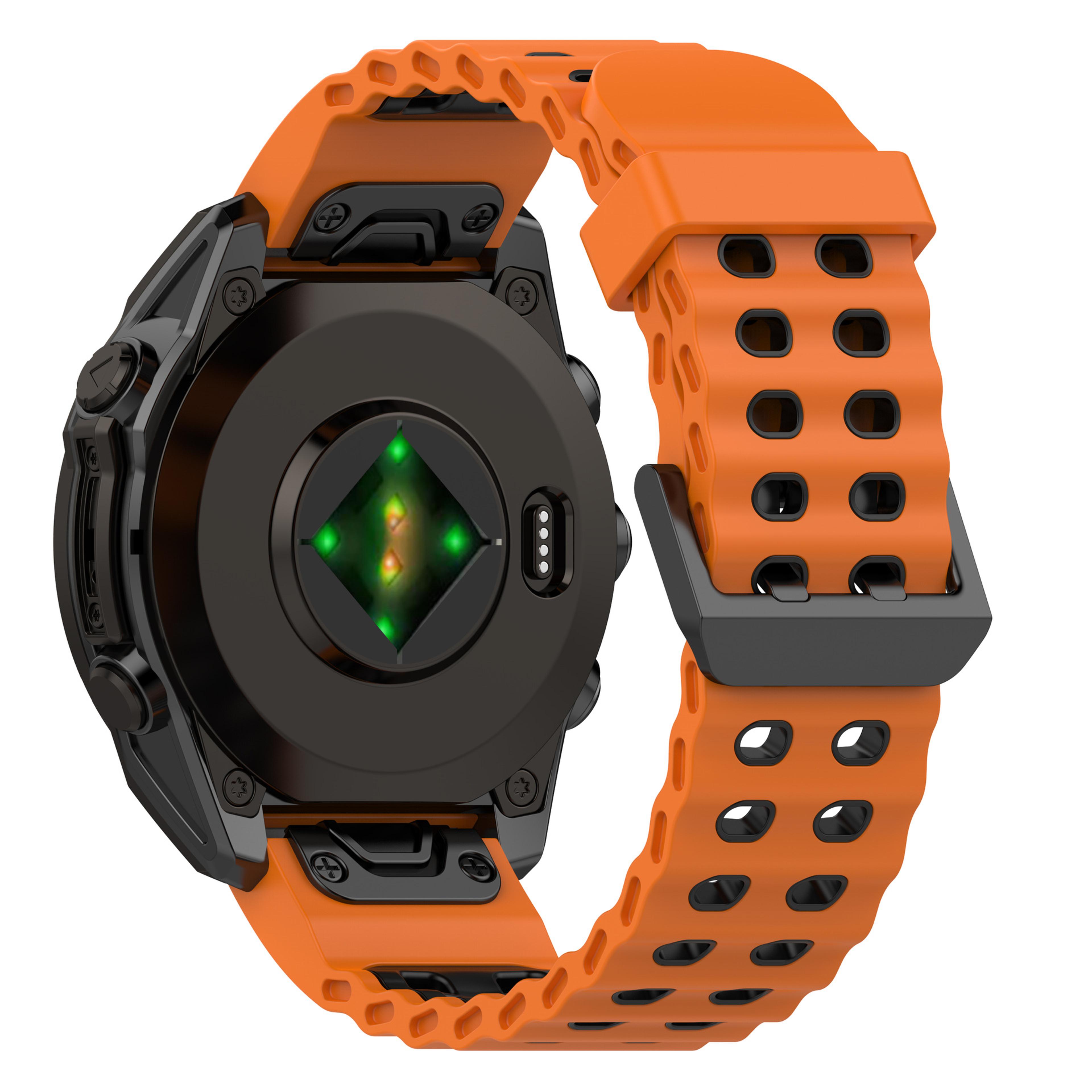 Garmin Fenix 8 Silicone Strap Quick Release Breathable Dual Color Watch Band 9