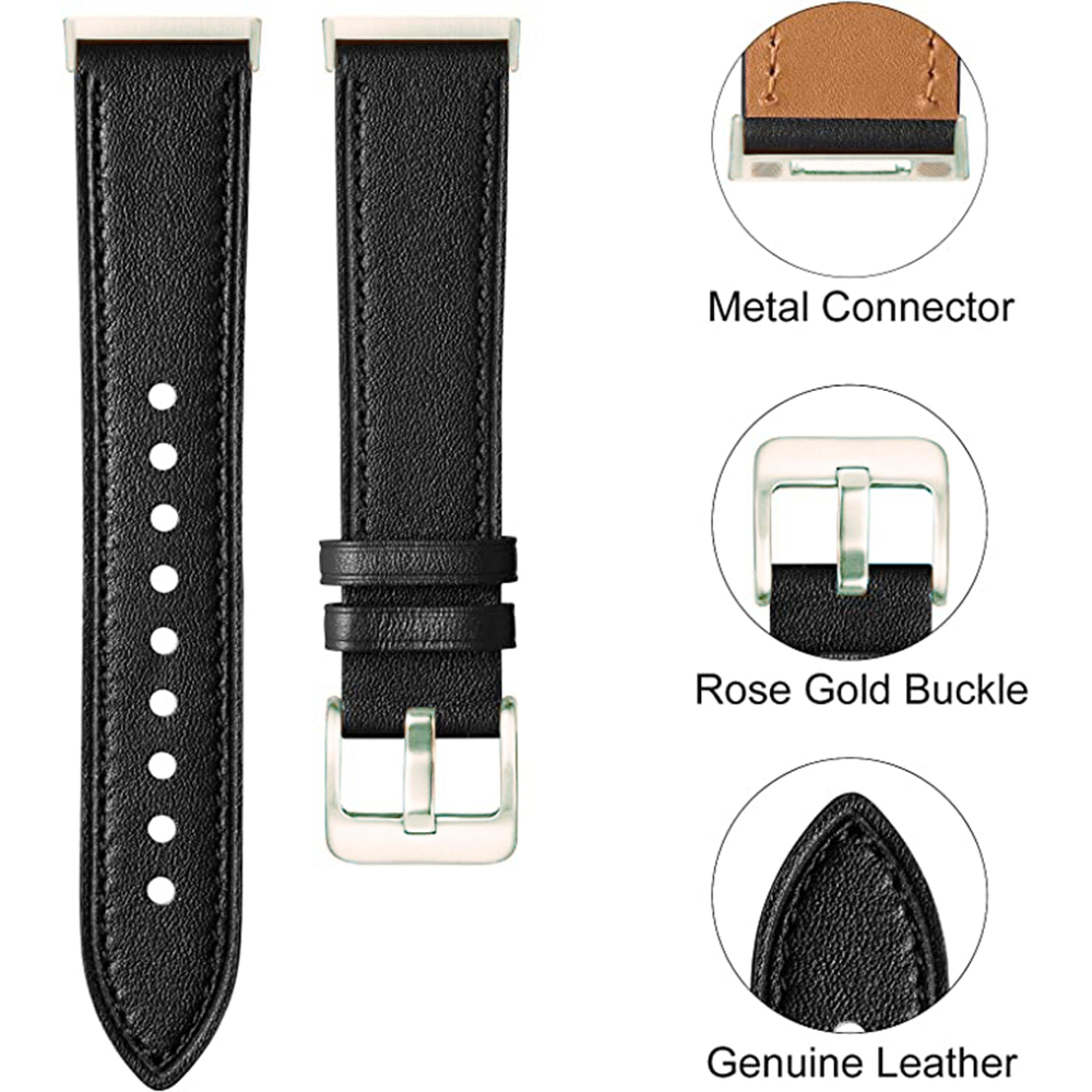 Premium Genuine Leather Fitbit Versa Band Replacement Strap For Versa 2