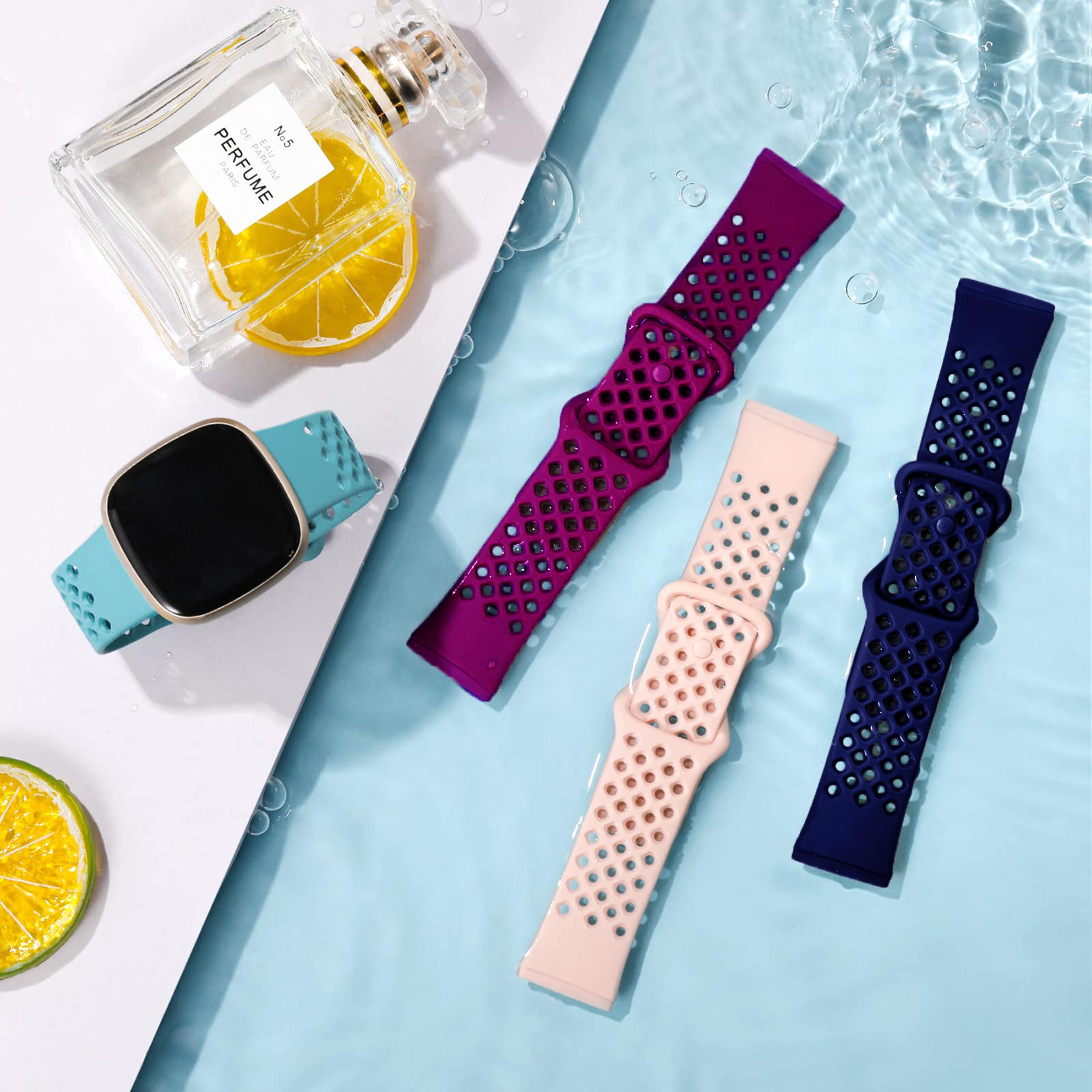 Breathable Silicone Sport Band For Fitbit Versa And Fitbit Sense 5
