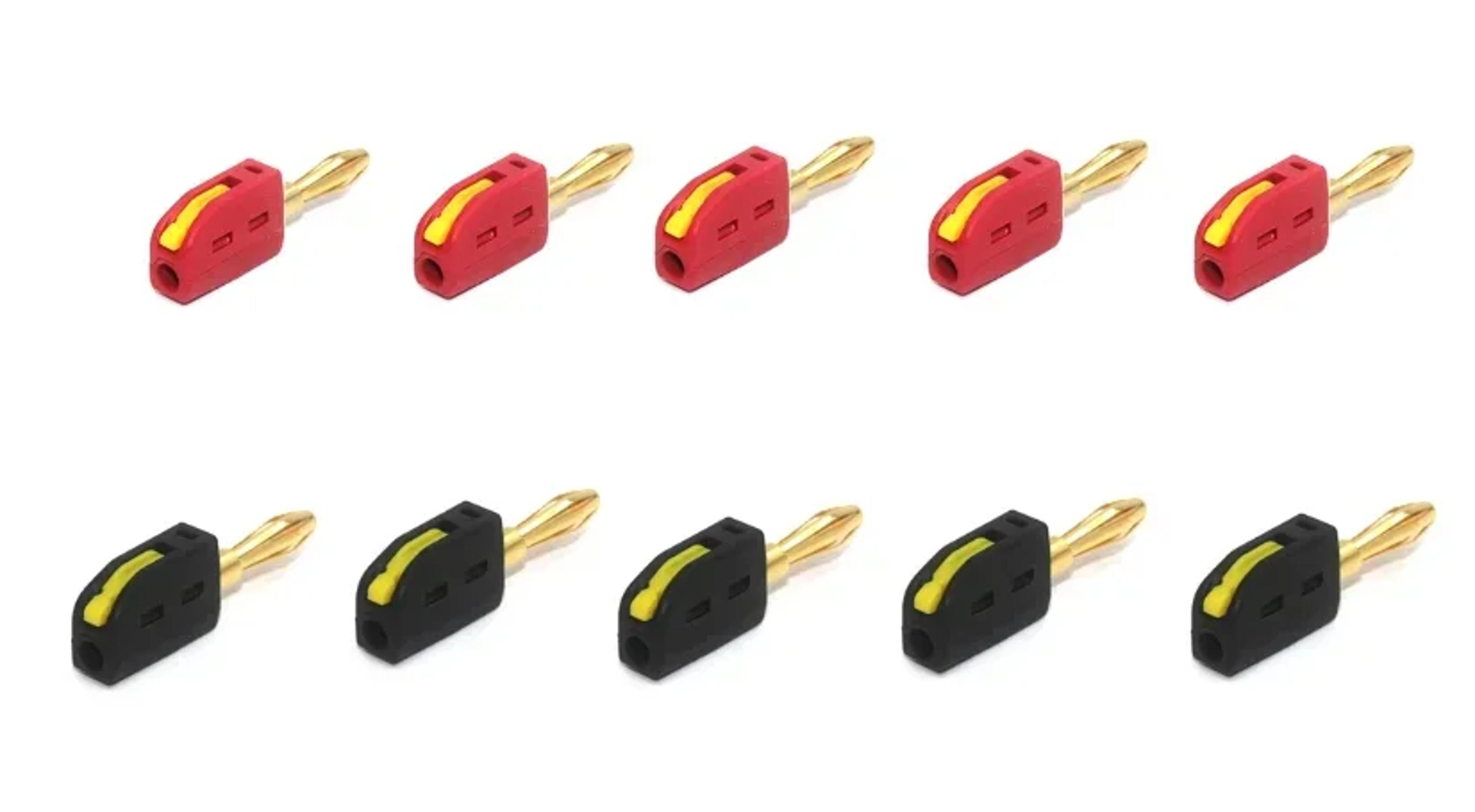 Banana Plug Connectors Gold Plated Quick Connect Electrical Test Plugs 0