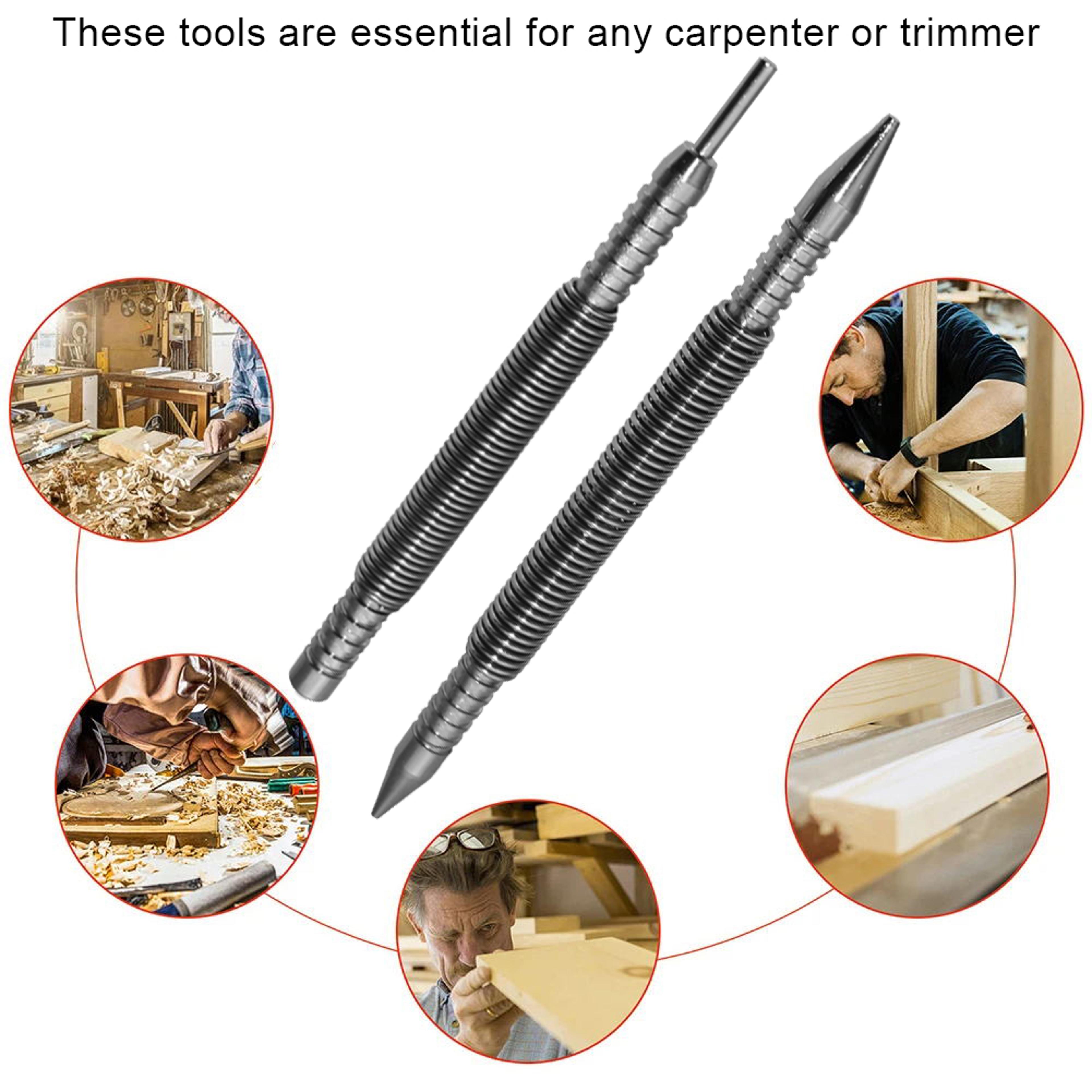 Spring Loaded Center Punch Hammerless Nail Setter For Precision Drilling And Marking 3