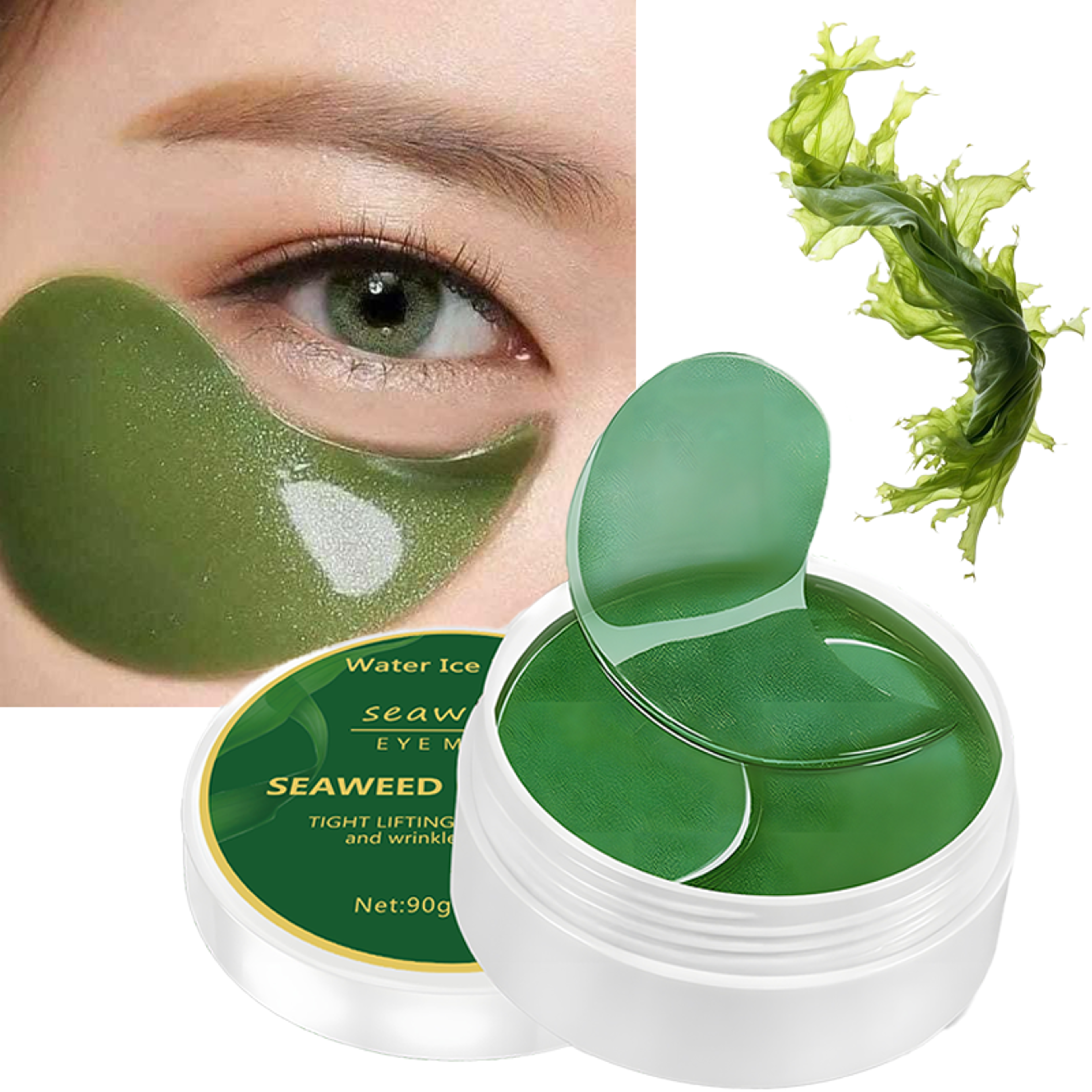 seaweed hyaluronic acid under eye patches for dark circles and puffiness