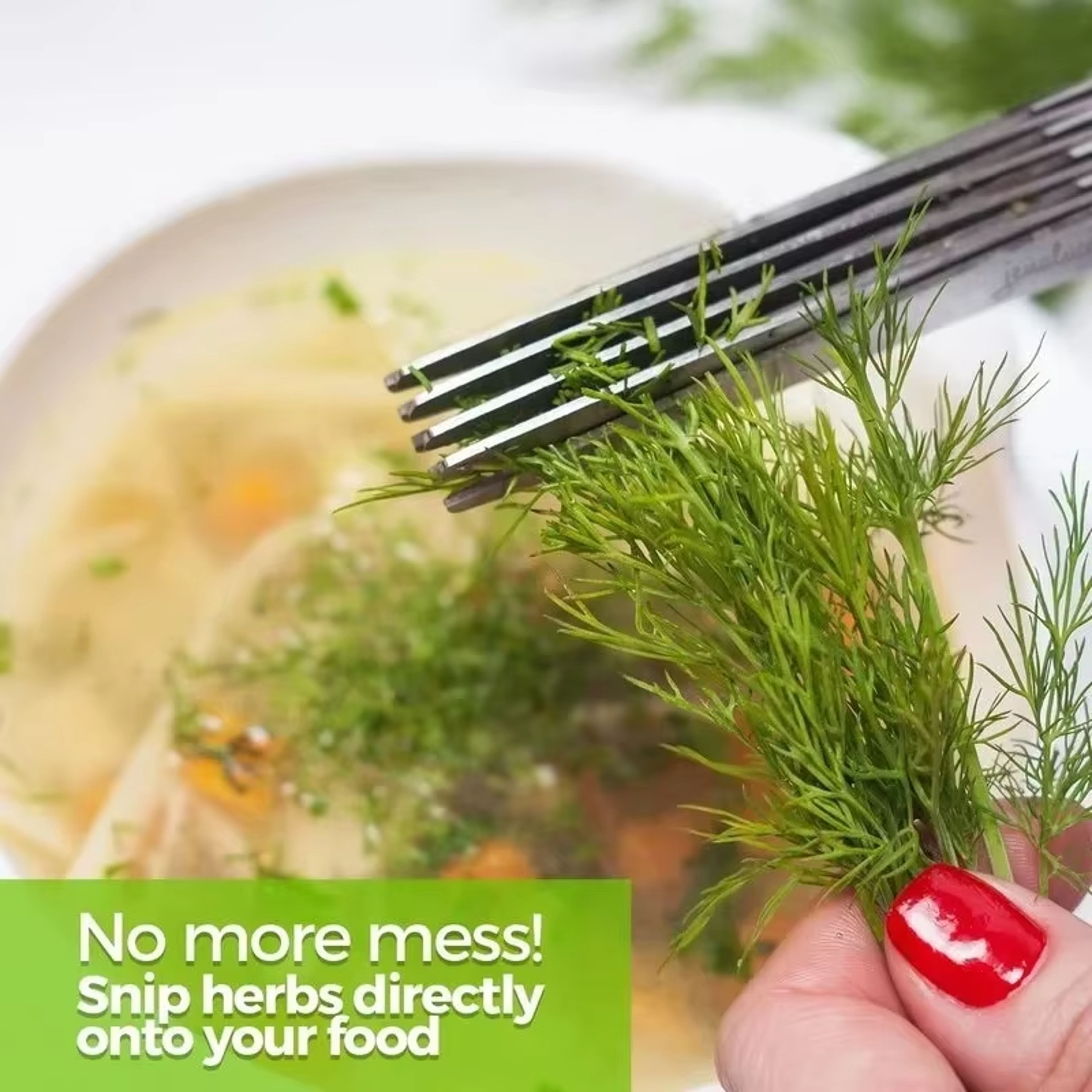Blade Herb Scissors Stainless Steel Kitchen  Scallion Cutter 4