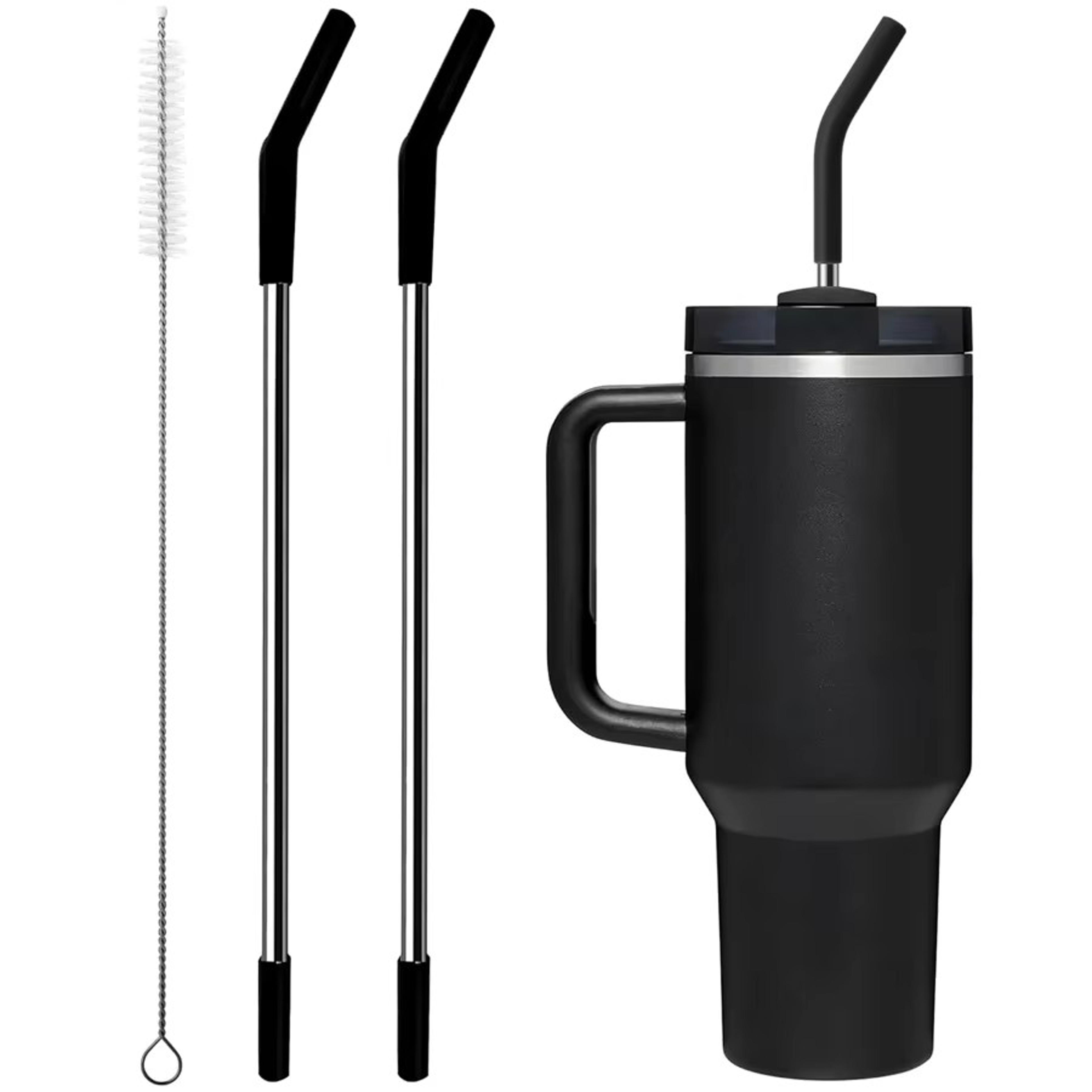 product name stainless steel replacement straws for stanley tumblers with silicone tips