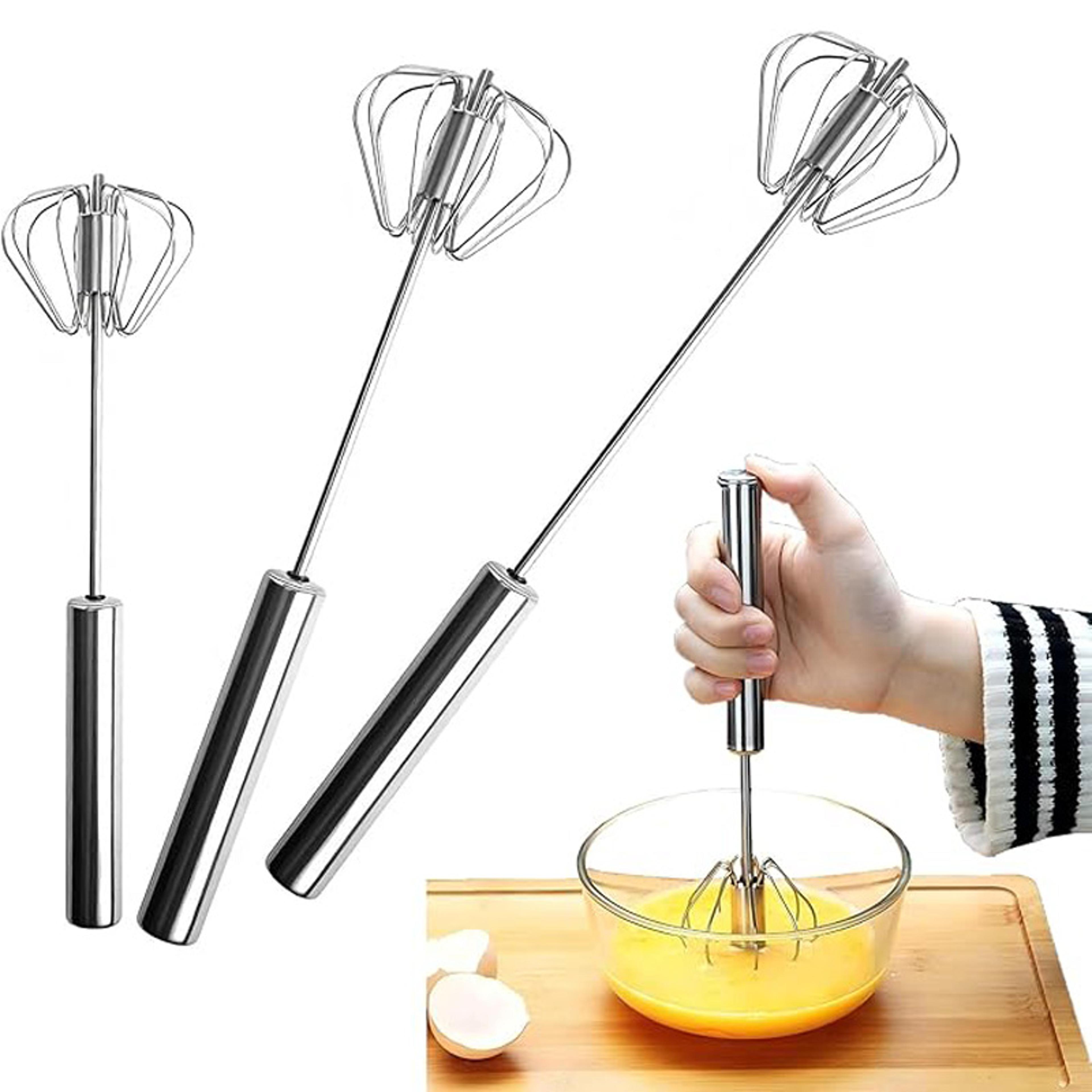 semi automatic stainless steel egg whisk hand press rotary mixer