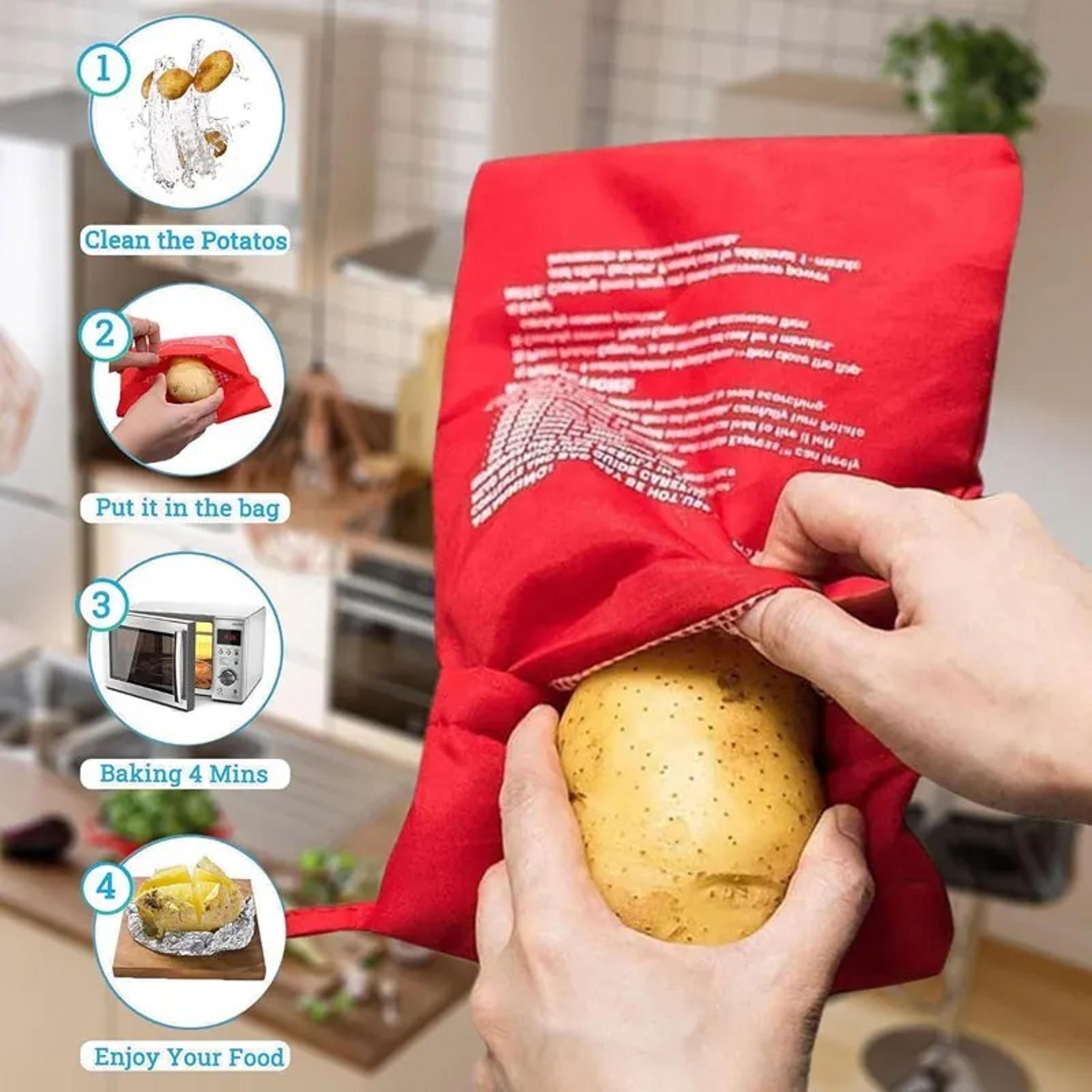 Reusable Microwave Potato Bag Quick Sweet Potato And Corn Cooker 3