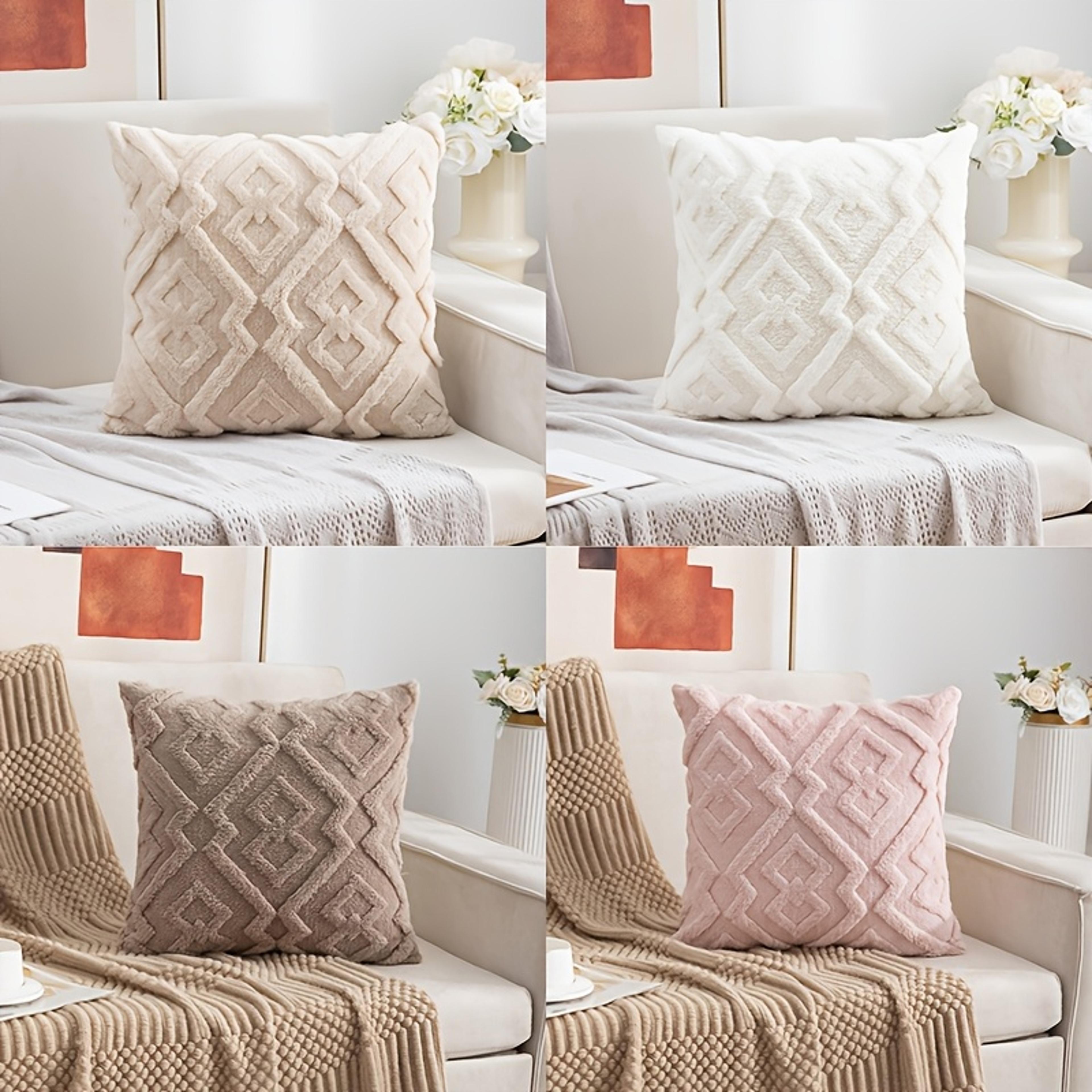 luxury plush diamond cushion cover soft decorative throw pillow cover