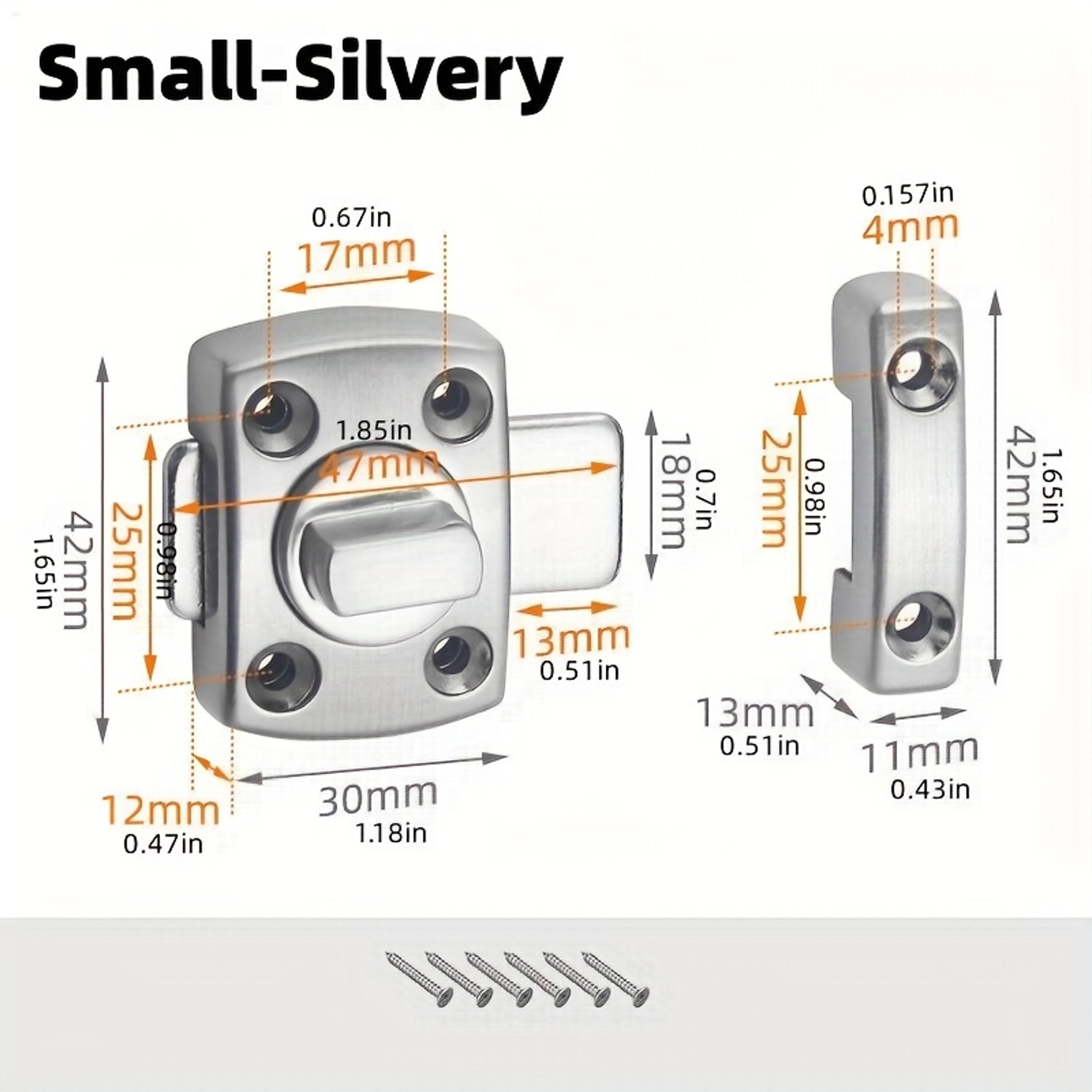 Secure Double Sided Gate Latch Slide Bolt Lock 3