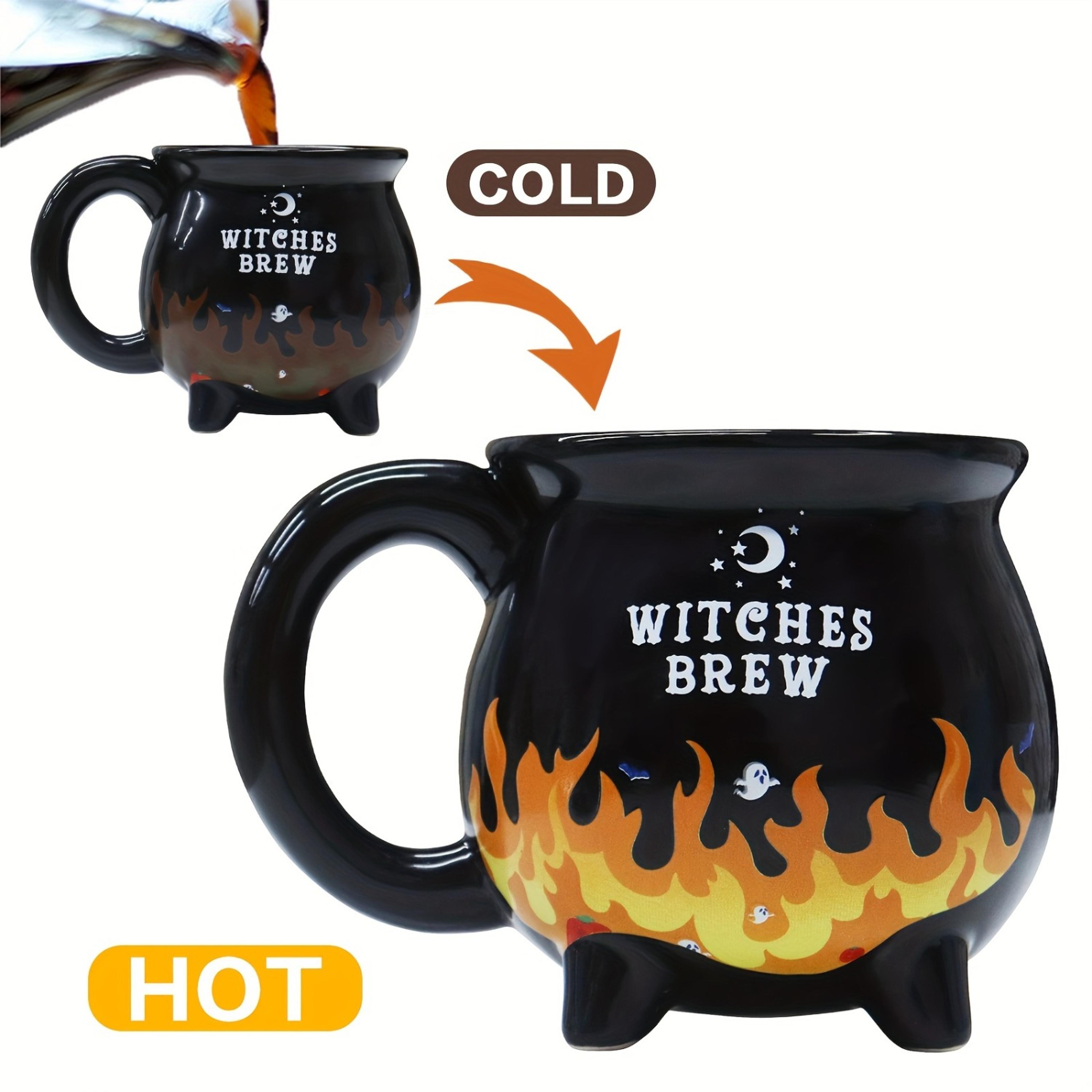 Witches Brew Color Changing Ceramic Cauldron Mug Heat Sensitive Halloween Cup 1