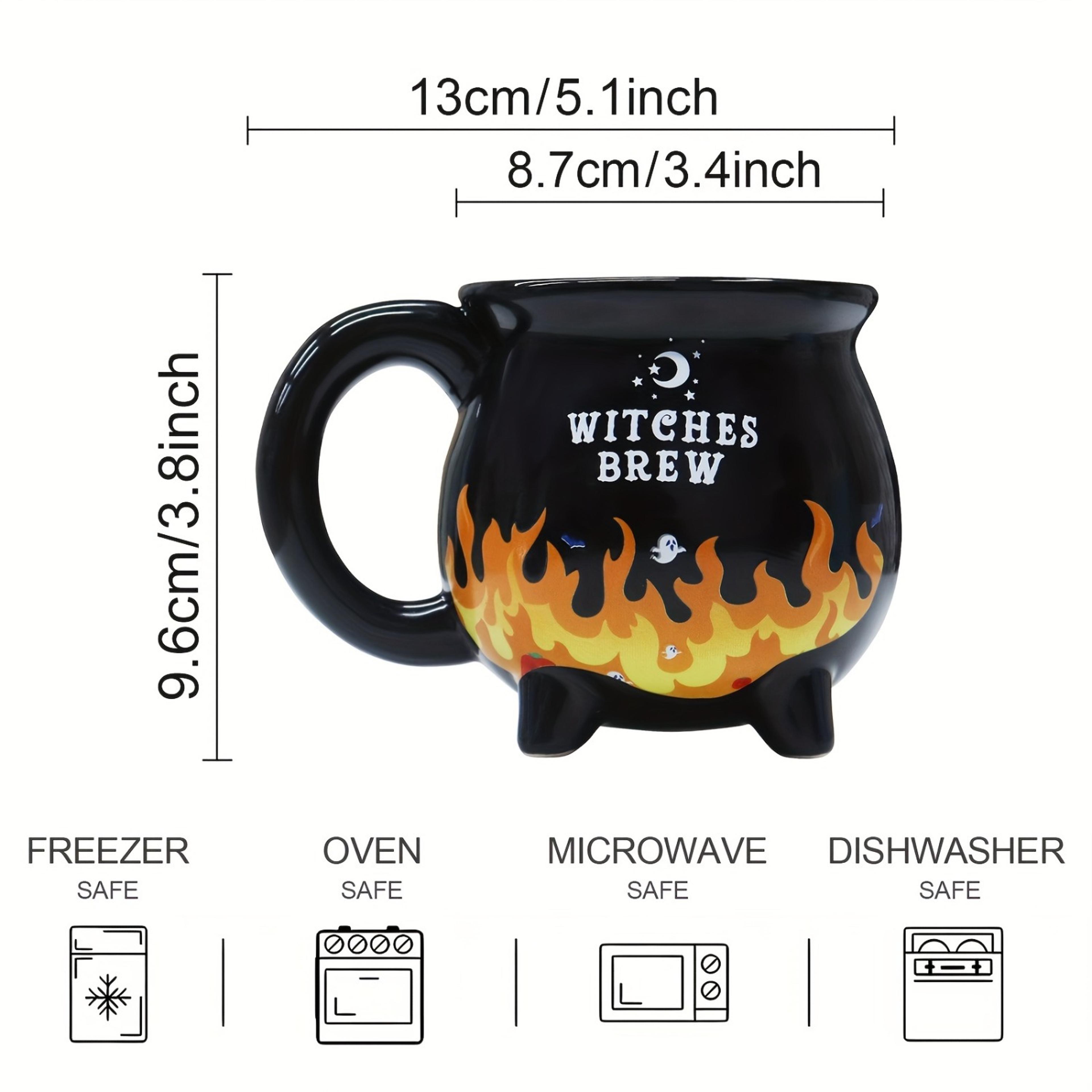 Witches Brew Color Changing Ceramic Cauldron Mug Heat Sensitive Halloween Cup 2