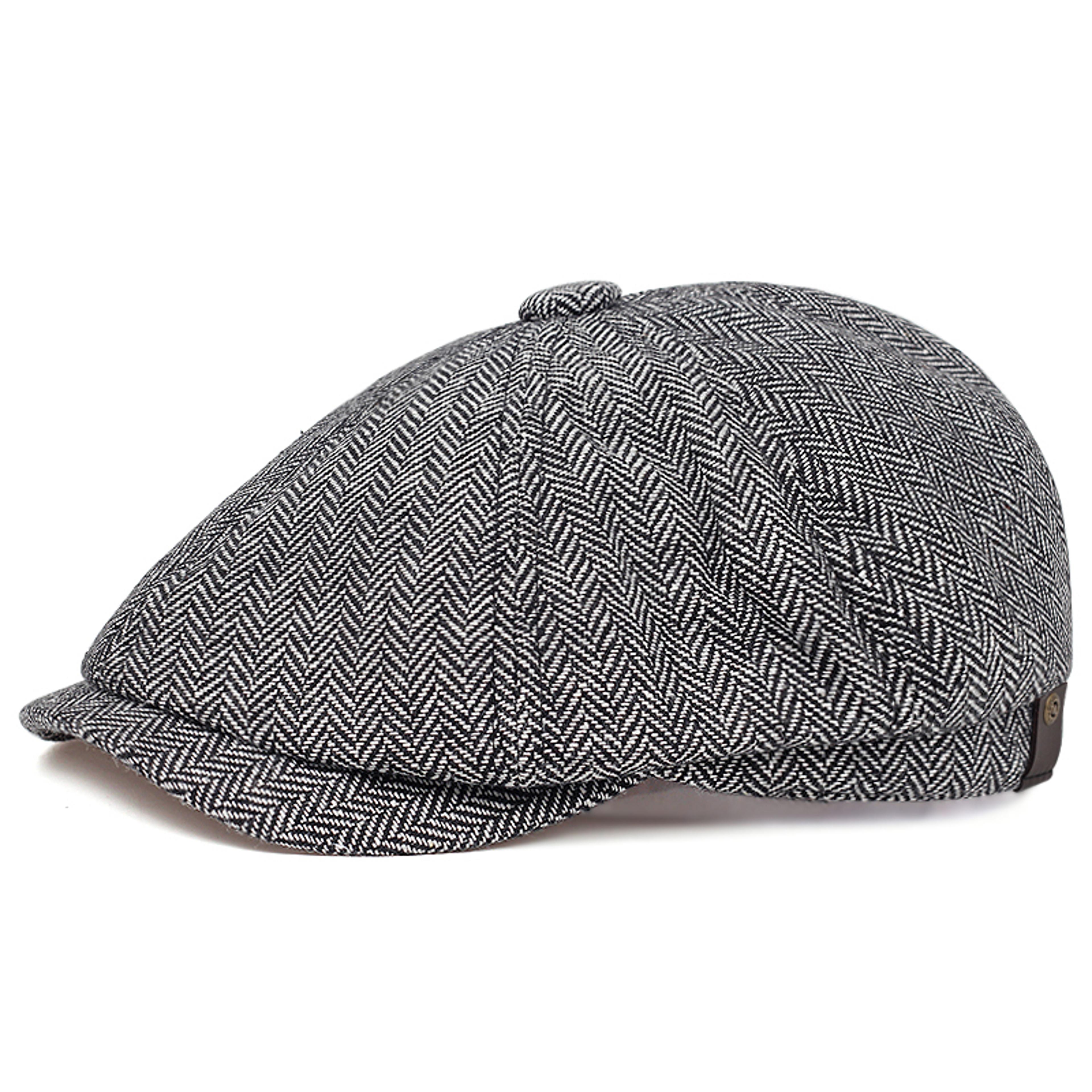 Mens Ivy Newsboy Cap Warm Vintage Flat Cap For Autumn And Winter 2