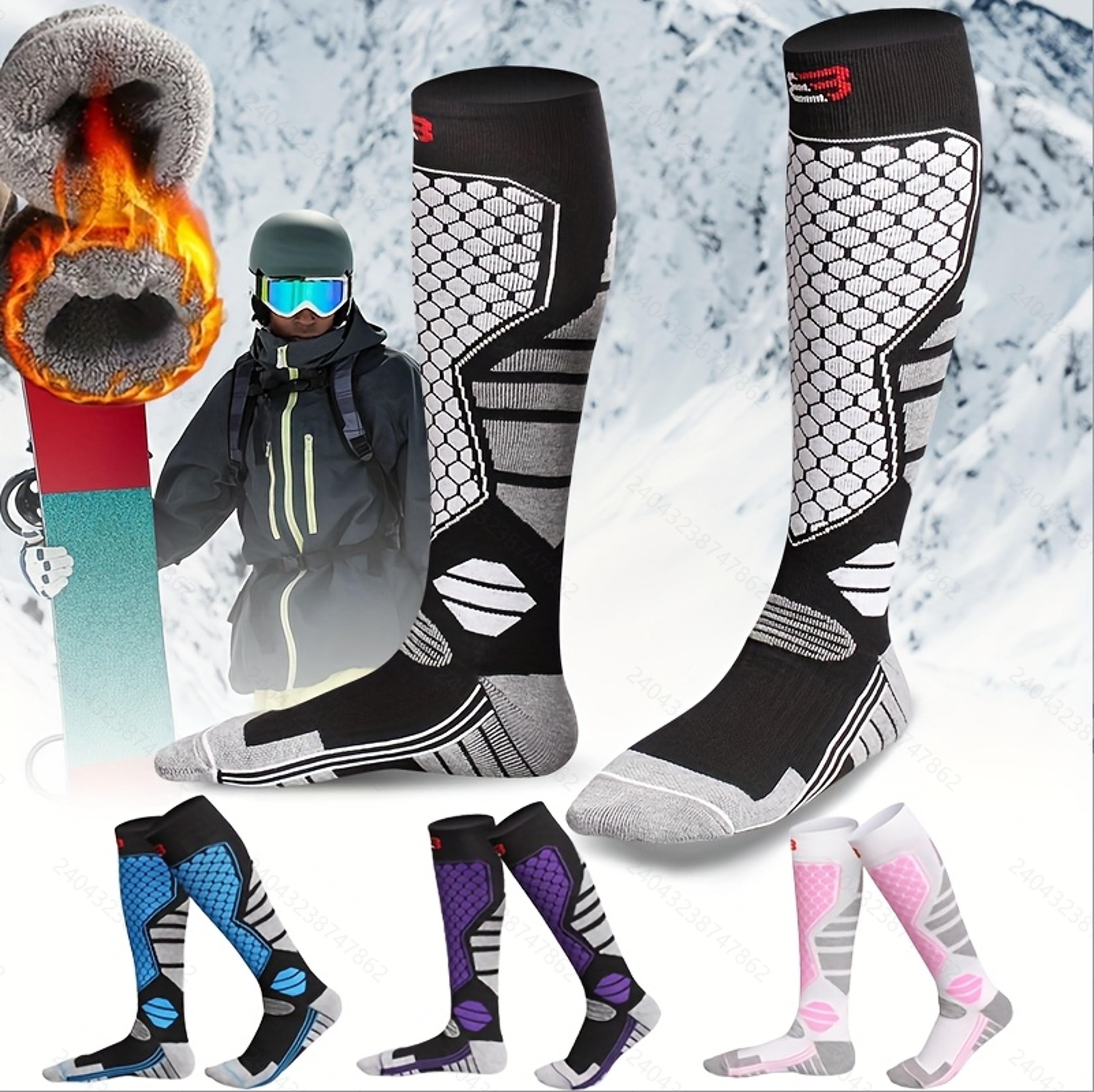 winter warm knee high ski socks with thermal breathable moisture wicking design