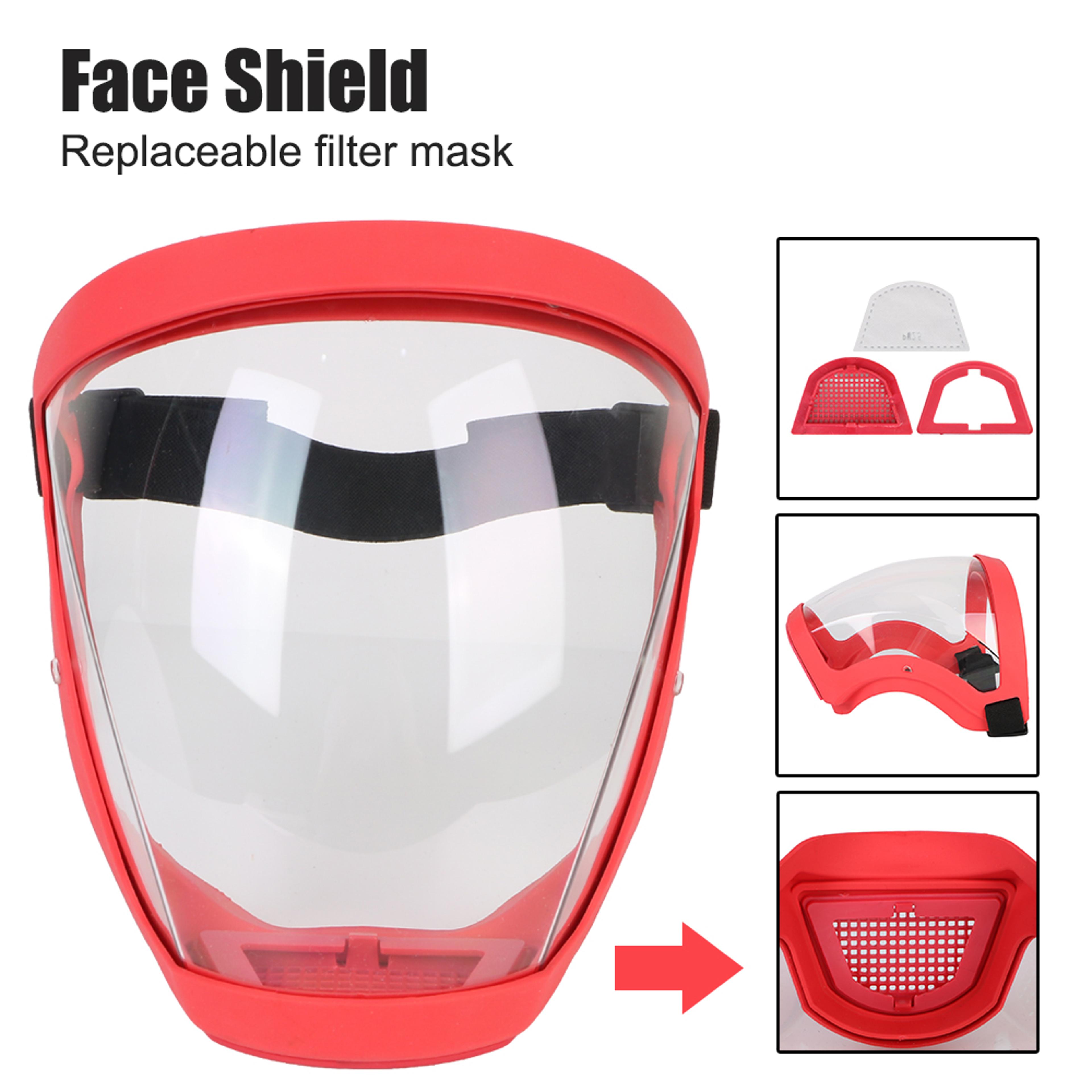 Full Face Shield With Filters For Cycling Dusting And Kitchen Splash Protection 4