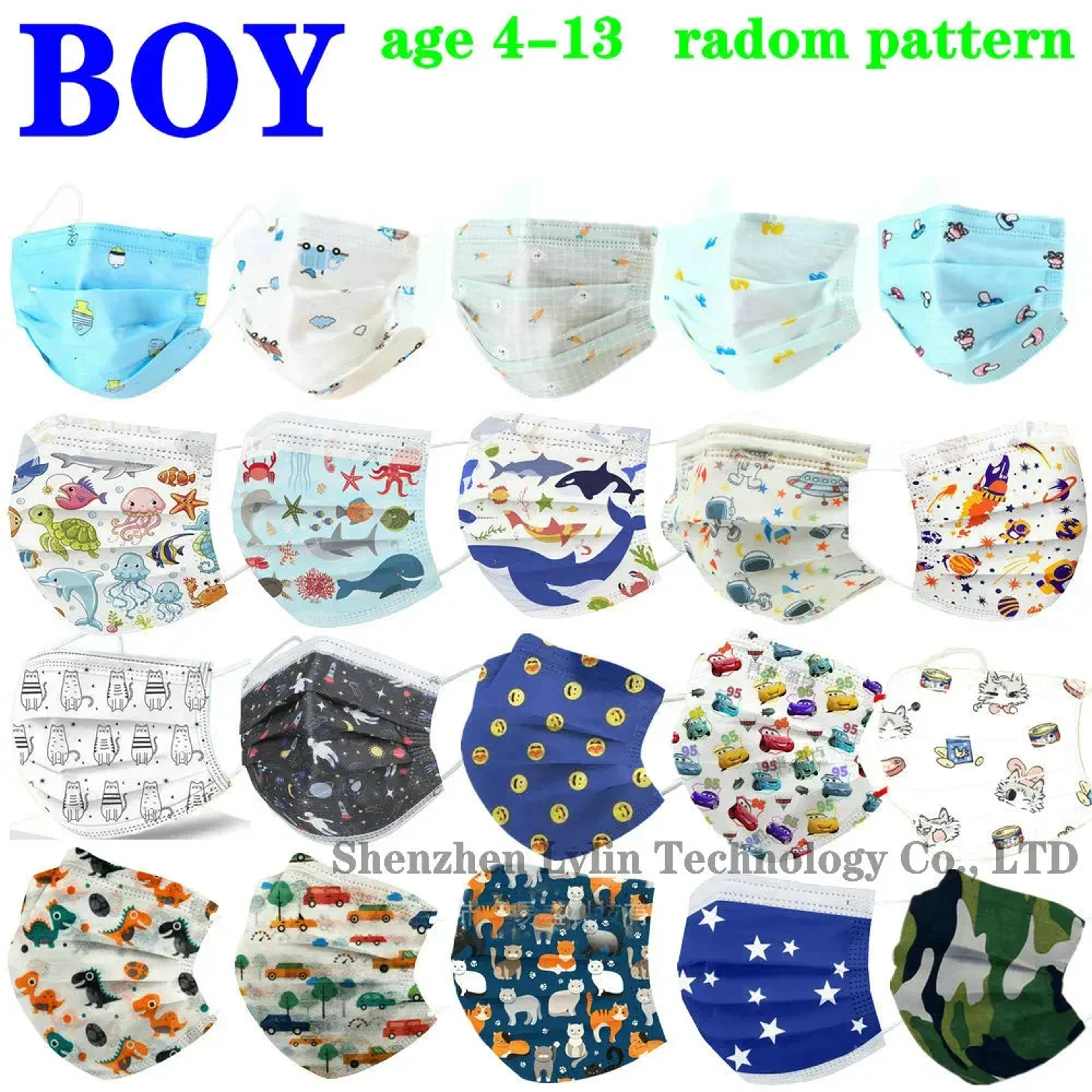 Kids Disposable Layer Cartoon Face Masks 2