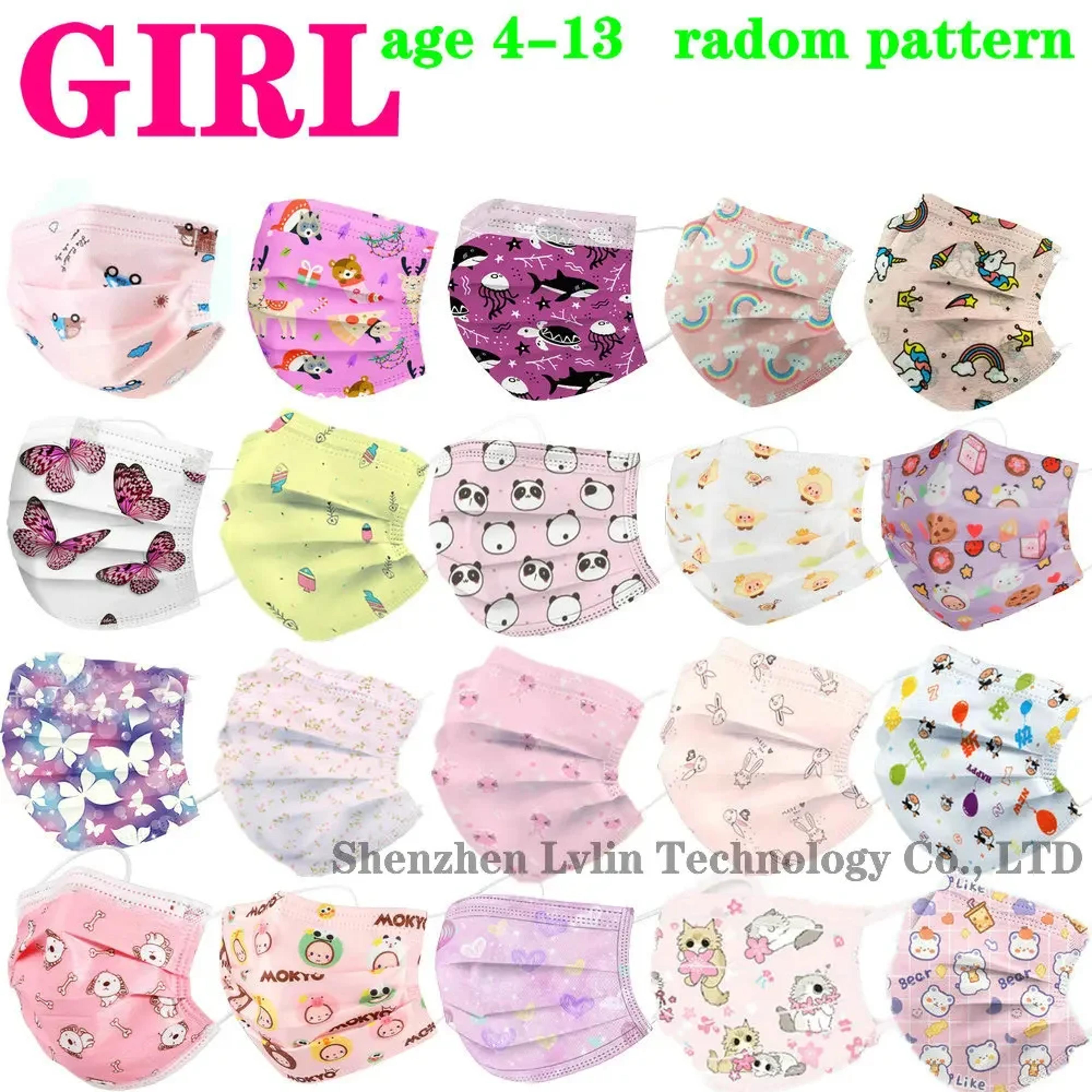 Kids Disposable Layer Cartoon Face Masks 3