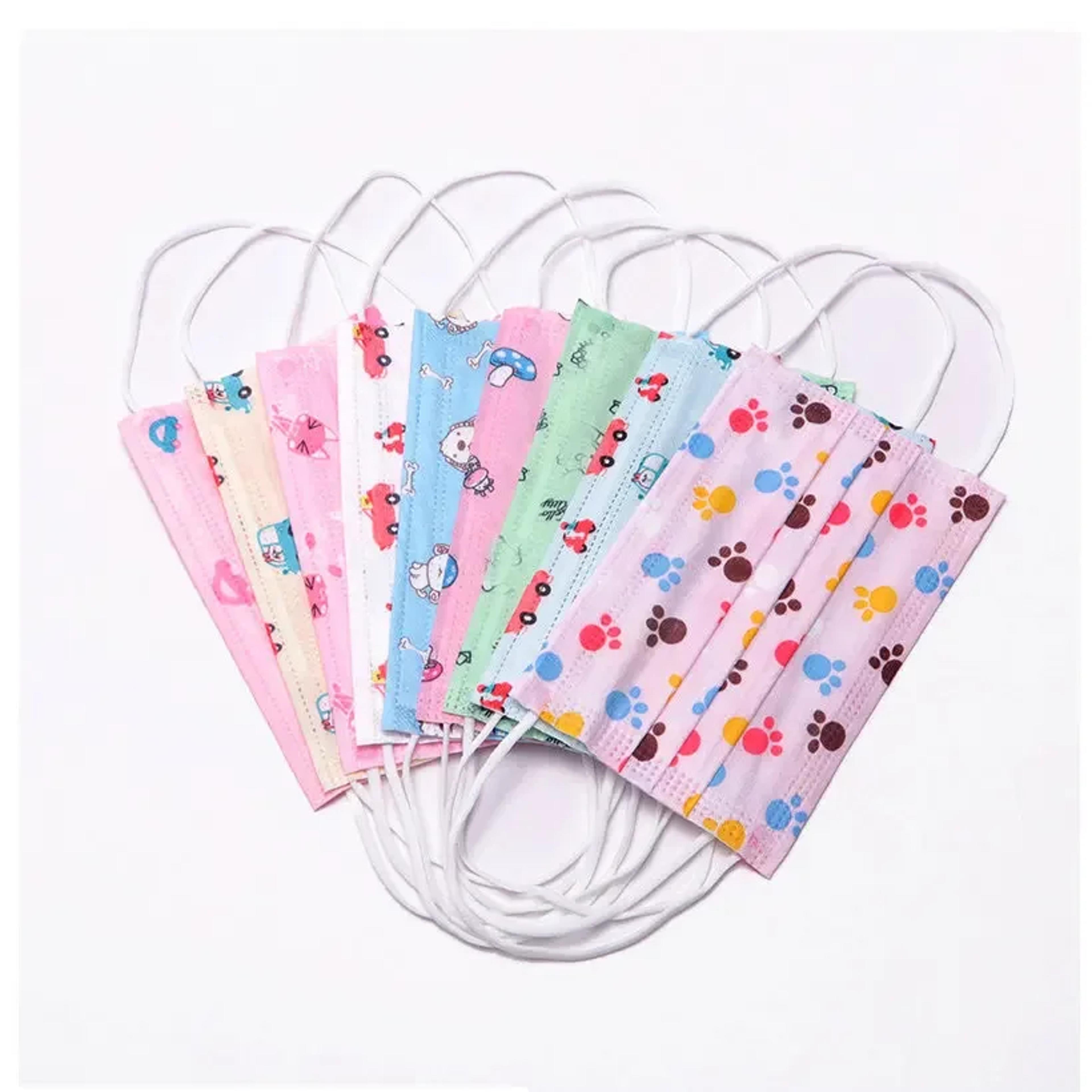 Kids Disposable Layer Cartoon Face Masks 0