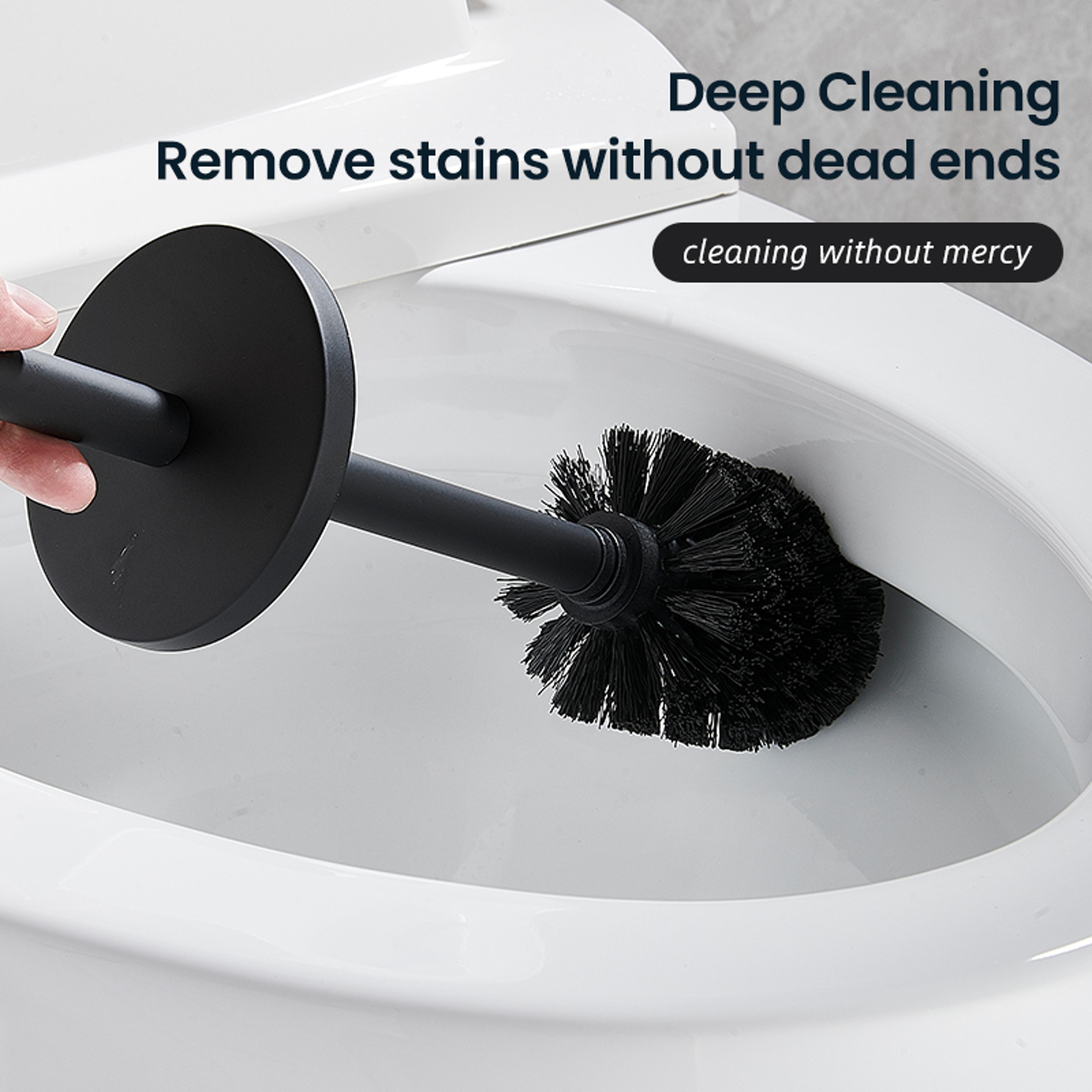 Wall Mounted Stainless Steel Toilet Brush Holder With Plastic Cup 5