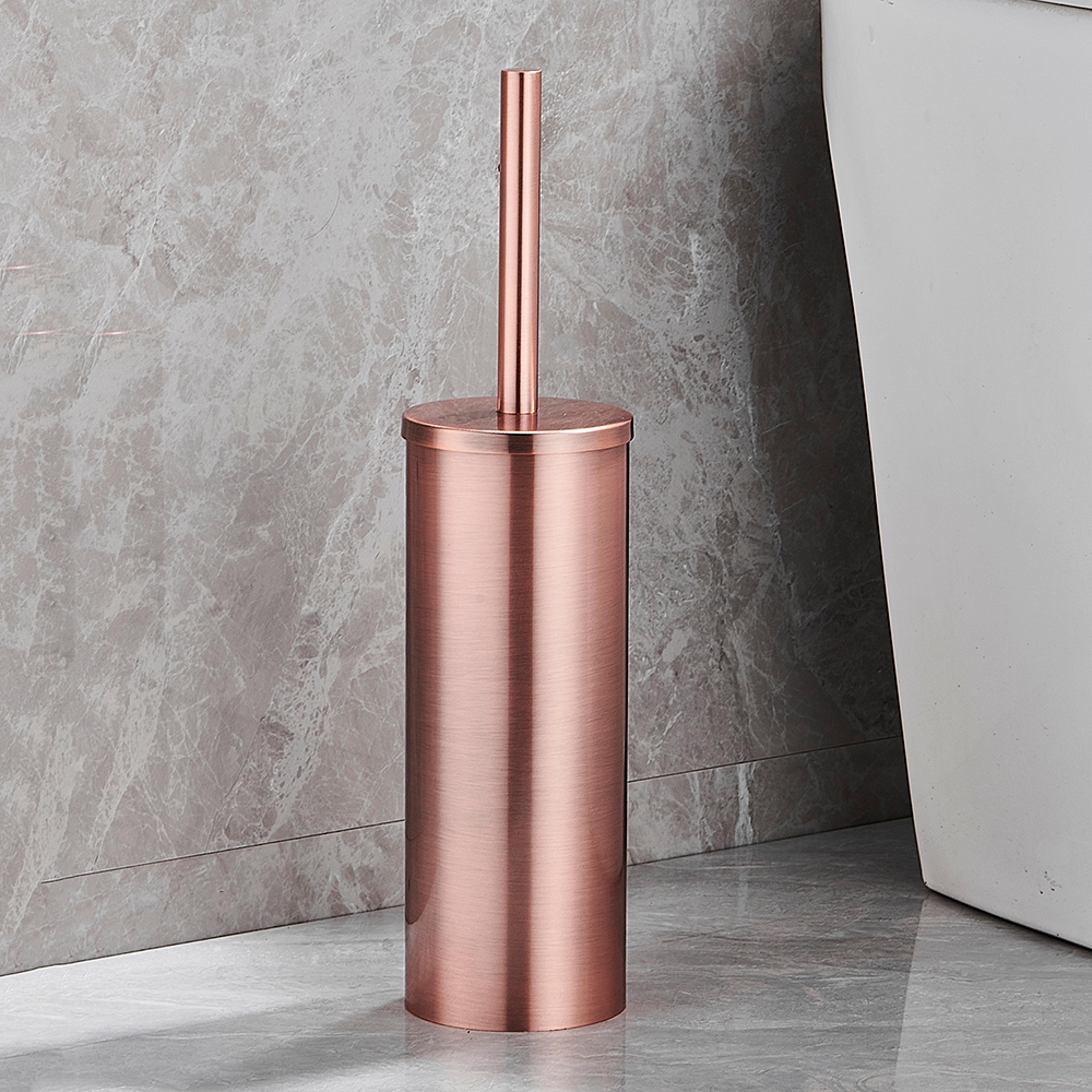 Wall Mounted Stainless Steel Toilet Brush Holder With Plastic Cup 14