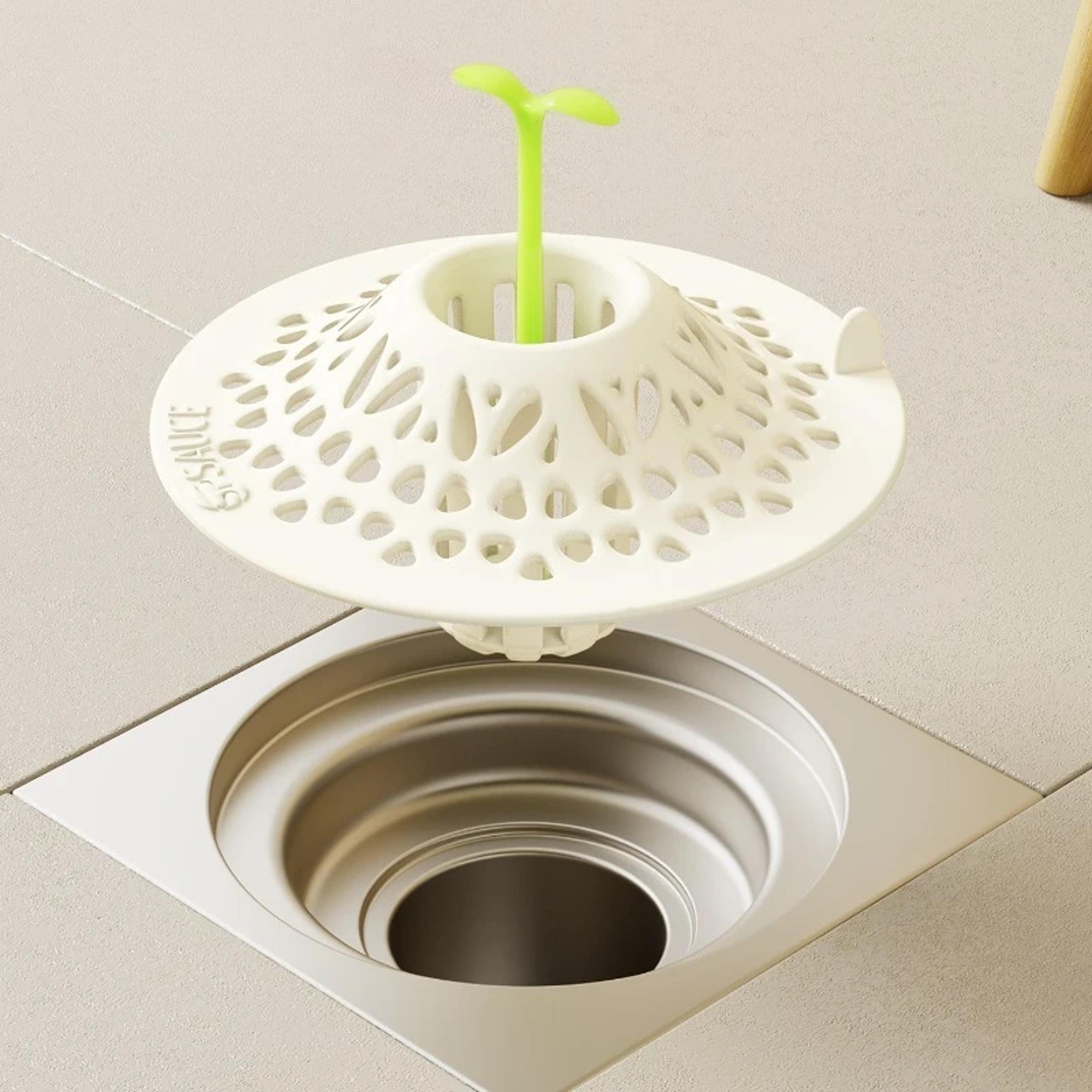 embedded floor drain with sprout hair filter anti clog shower drain cover